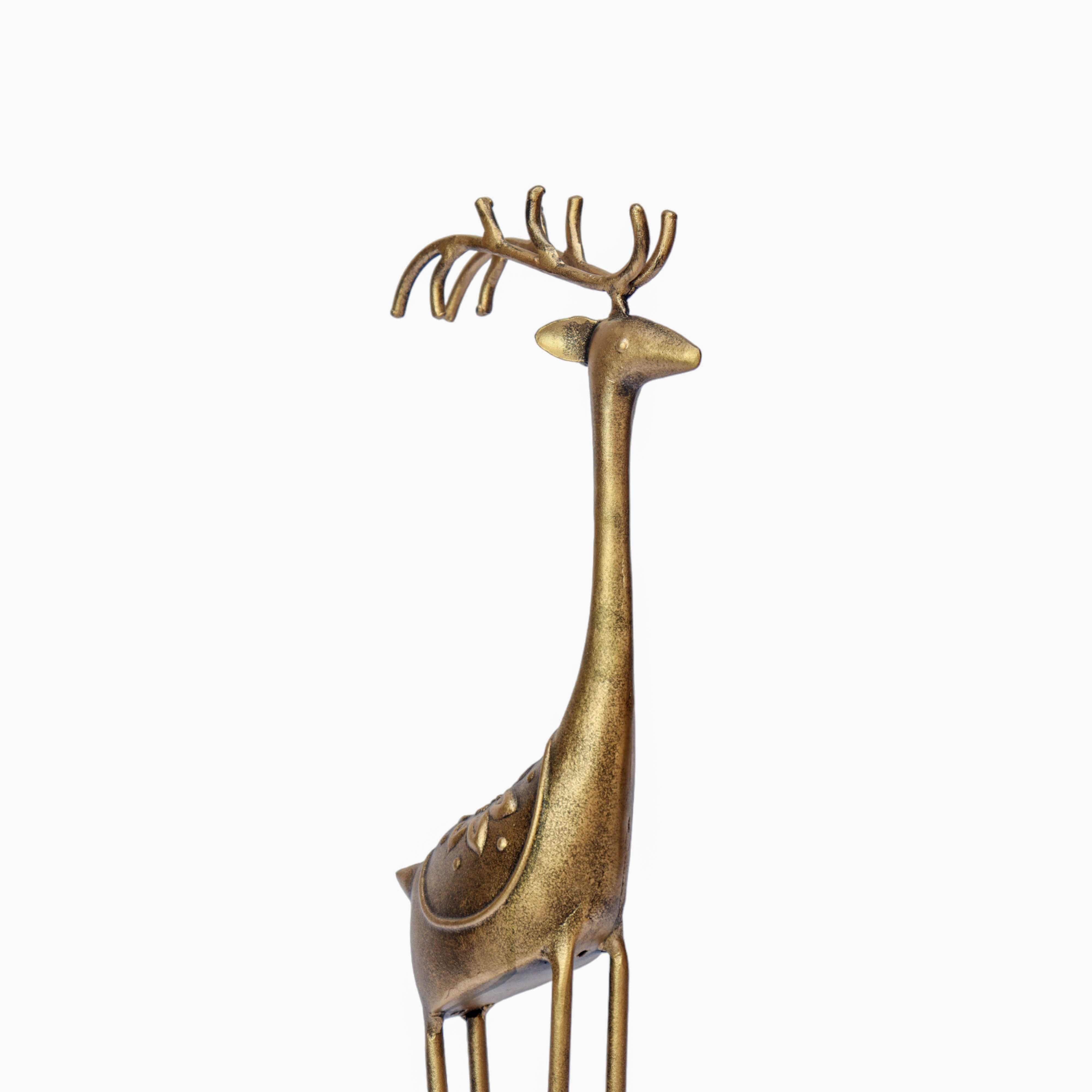 Golden Grace - Antique Gold Metal Deer Figurine