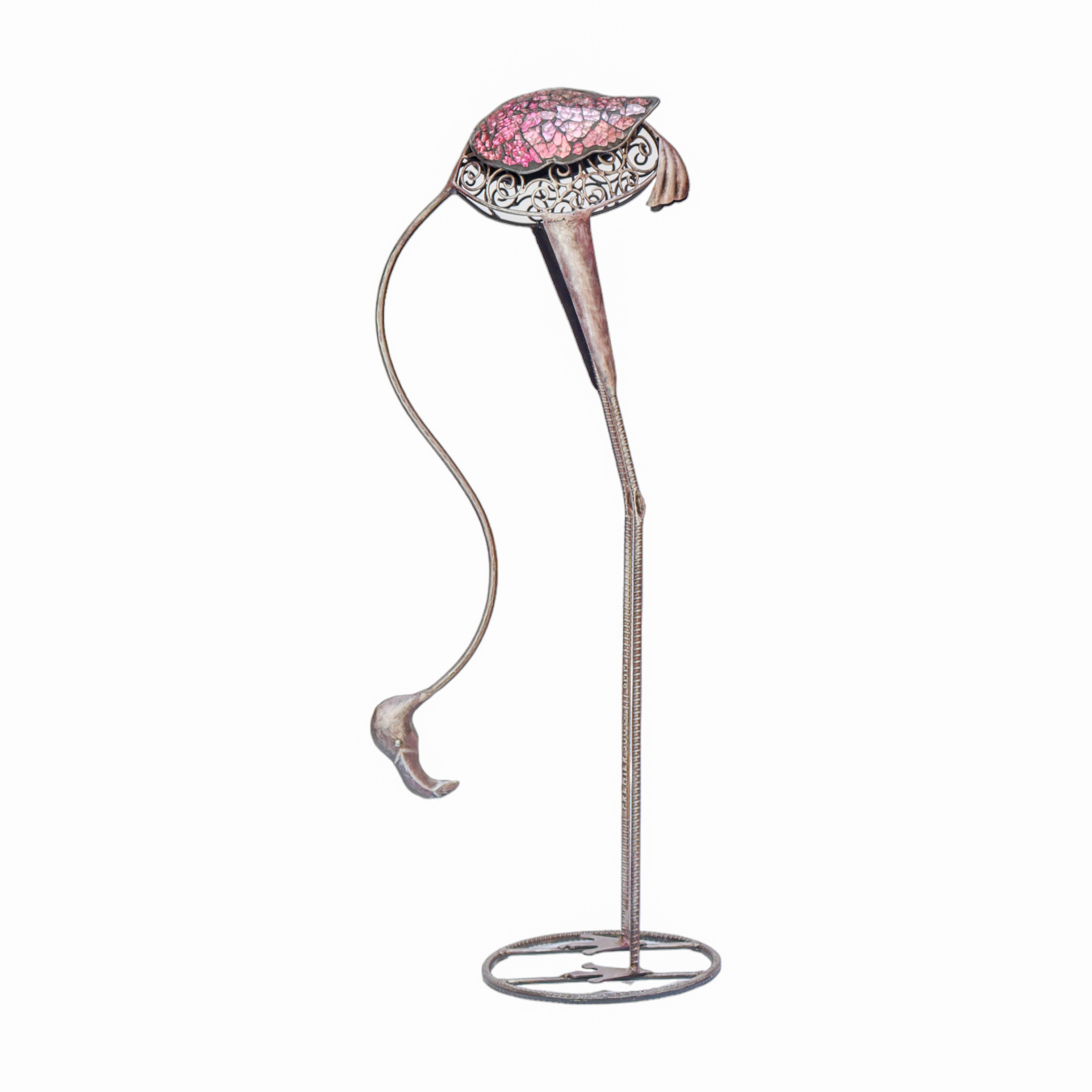 Rosy Rhapsody - Metal Flamingo Sculpture