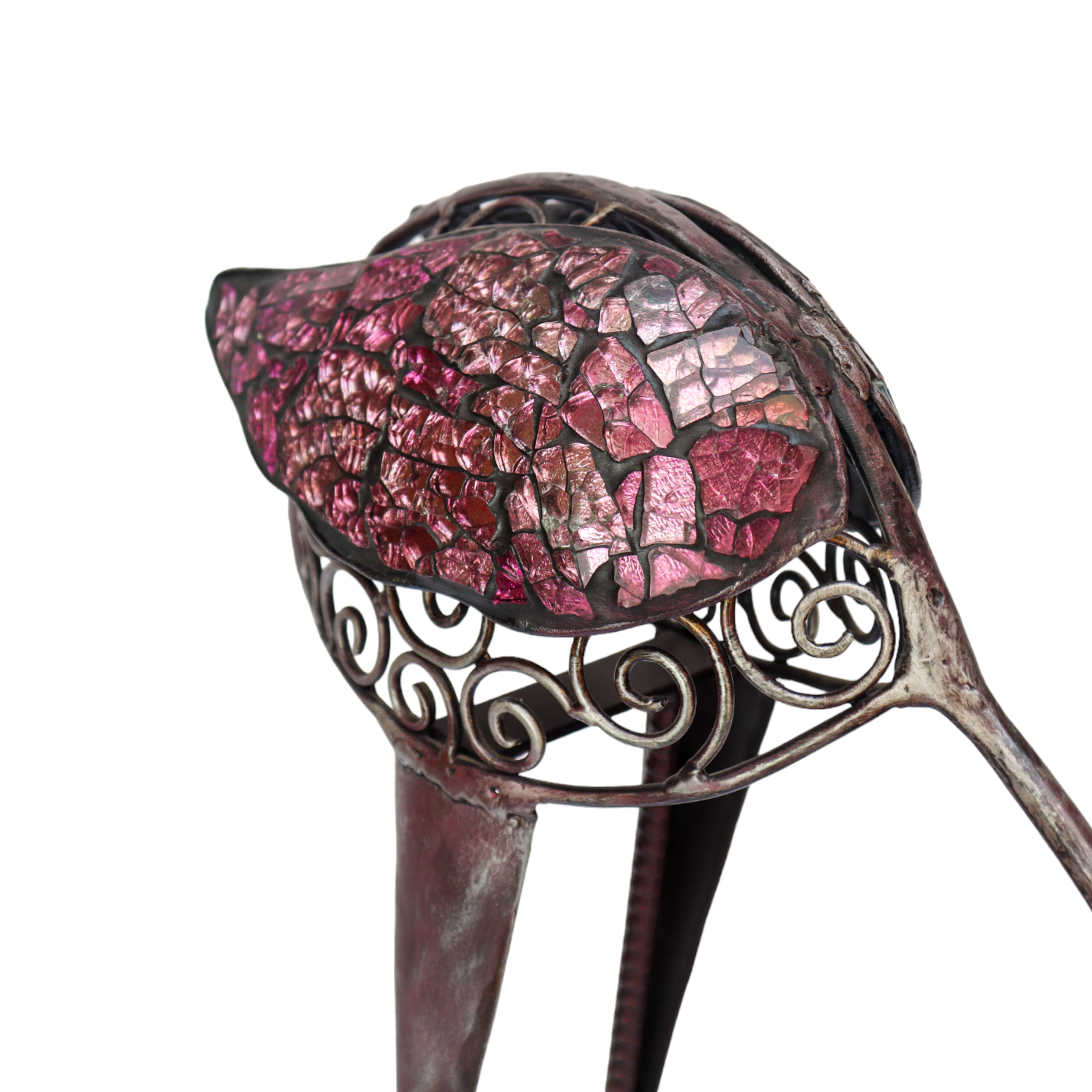 Rosy Rhapsody - Metal Flamingo Sculpture