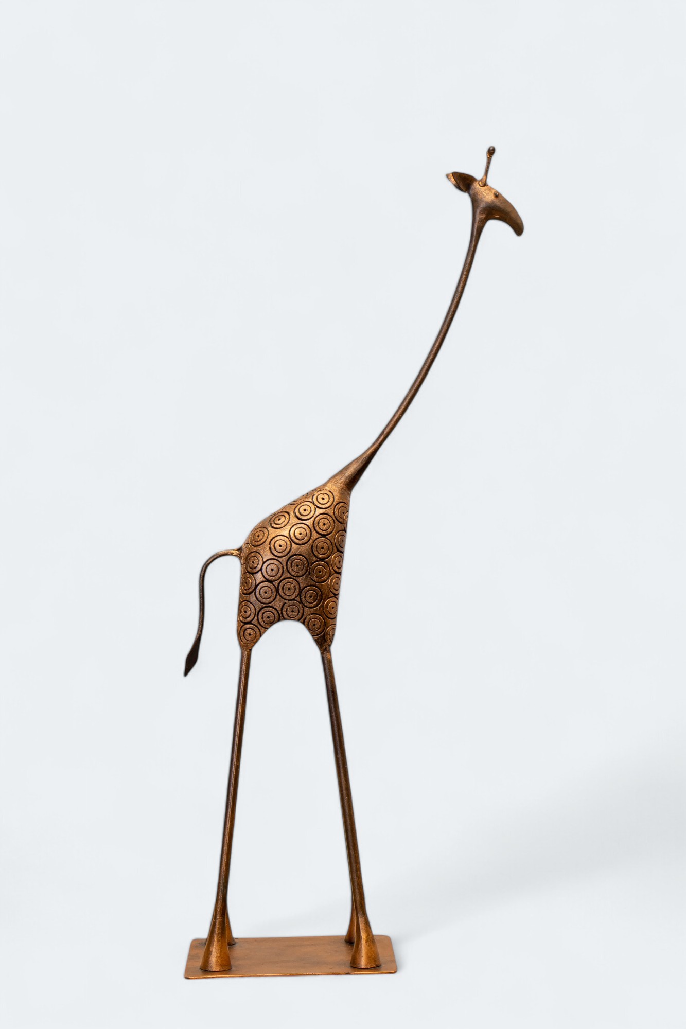 Abstract Metal Giraffe Sculpture