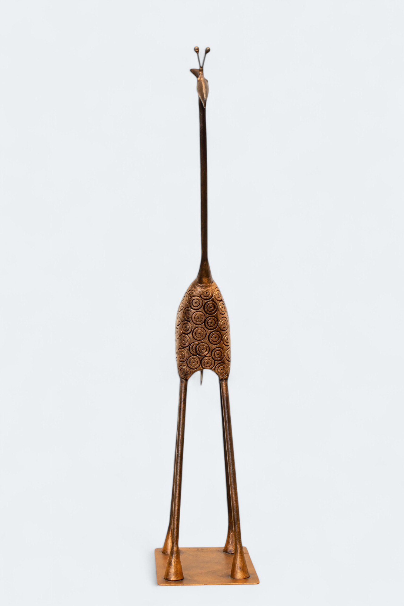 Abstract Metal Giraffe Sculpture