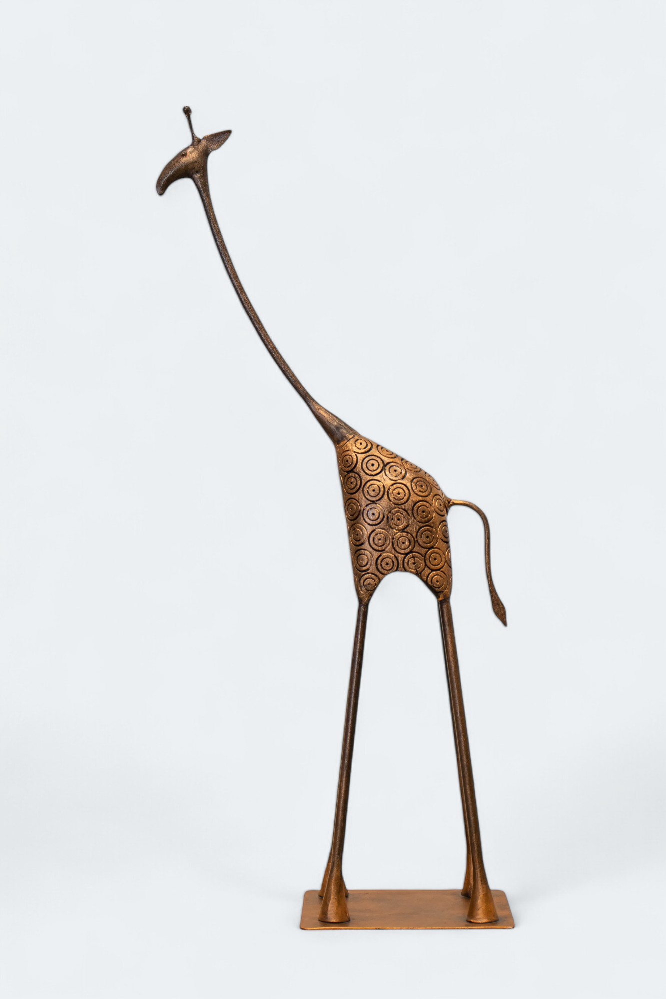 Abstract Metal Giraffe Sculpture