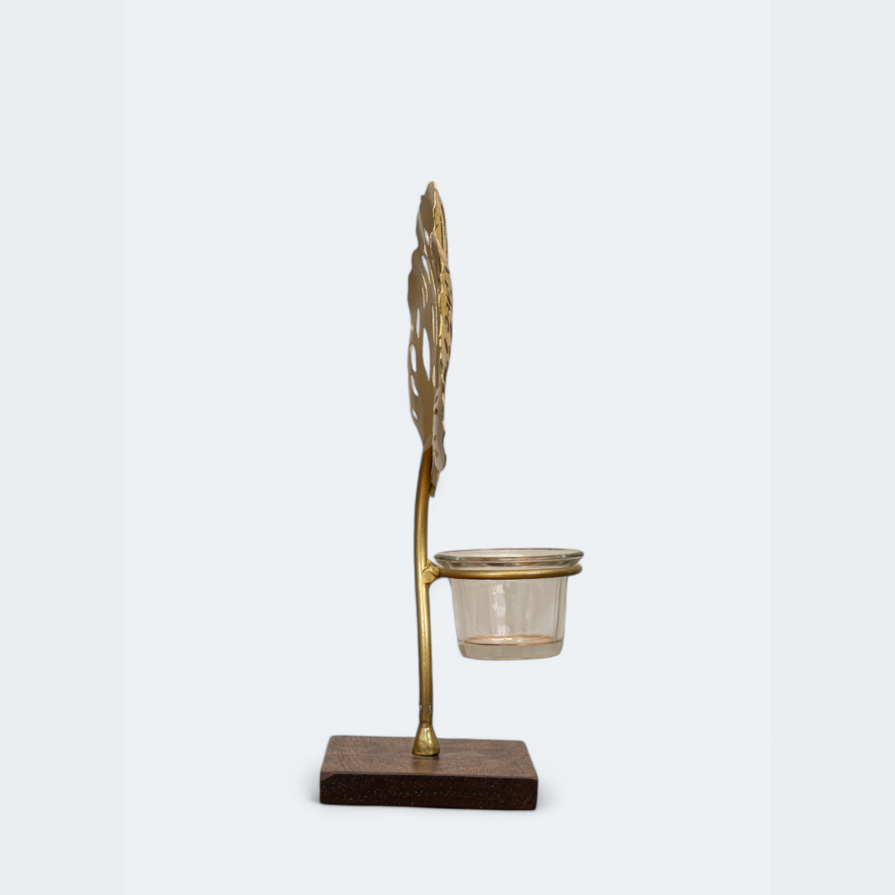 Ginkgo Leaf Votive Candle Holder