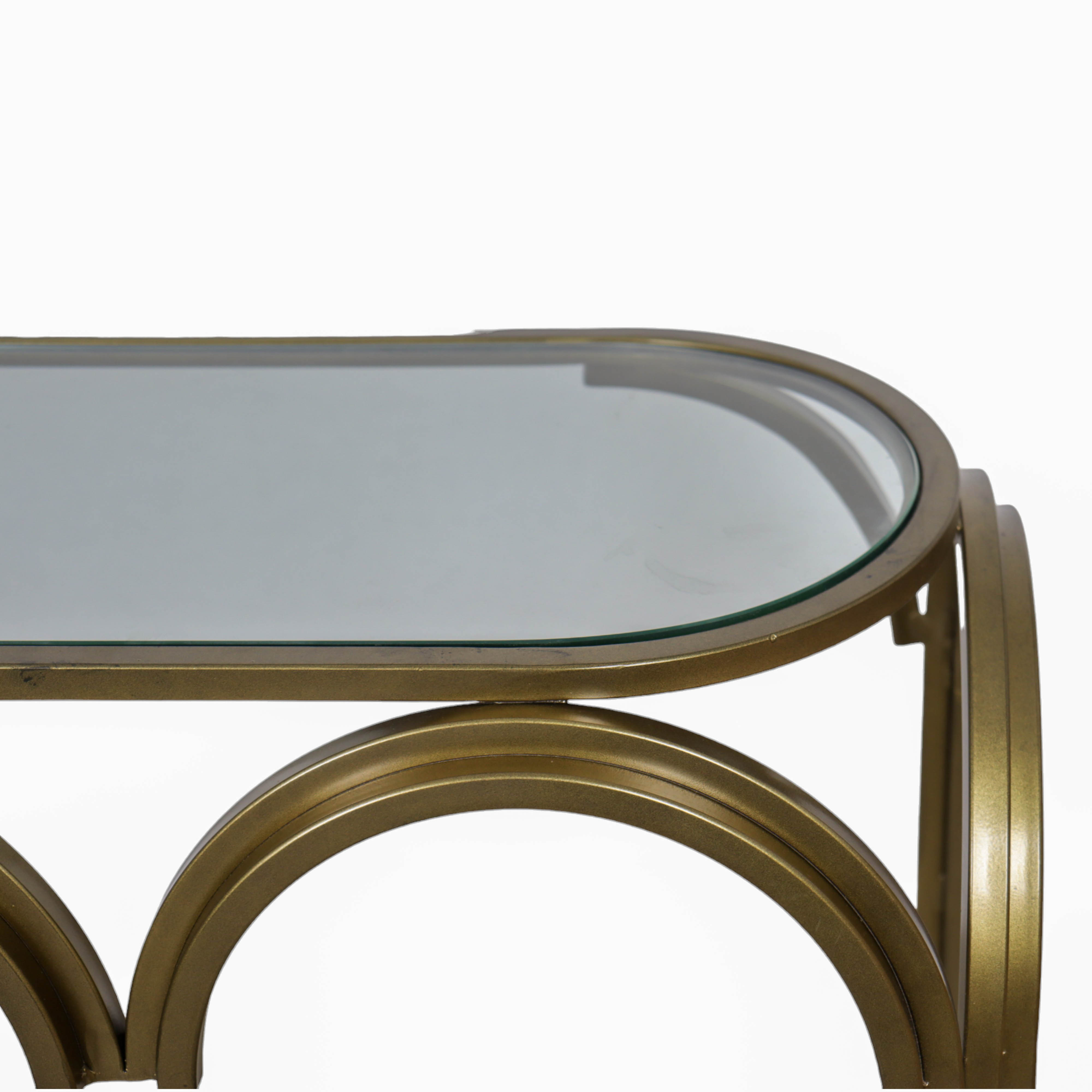 Brass Arch Console Table