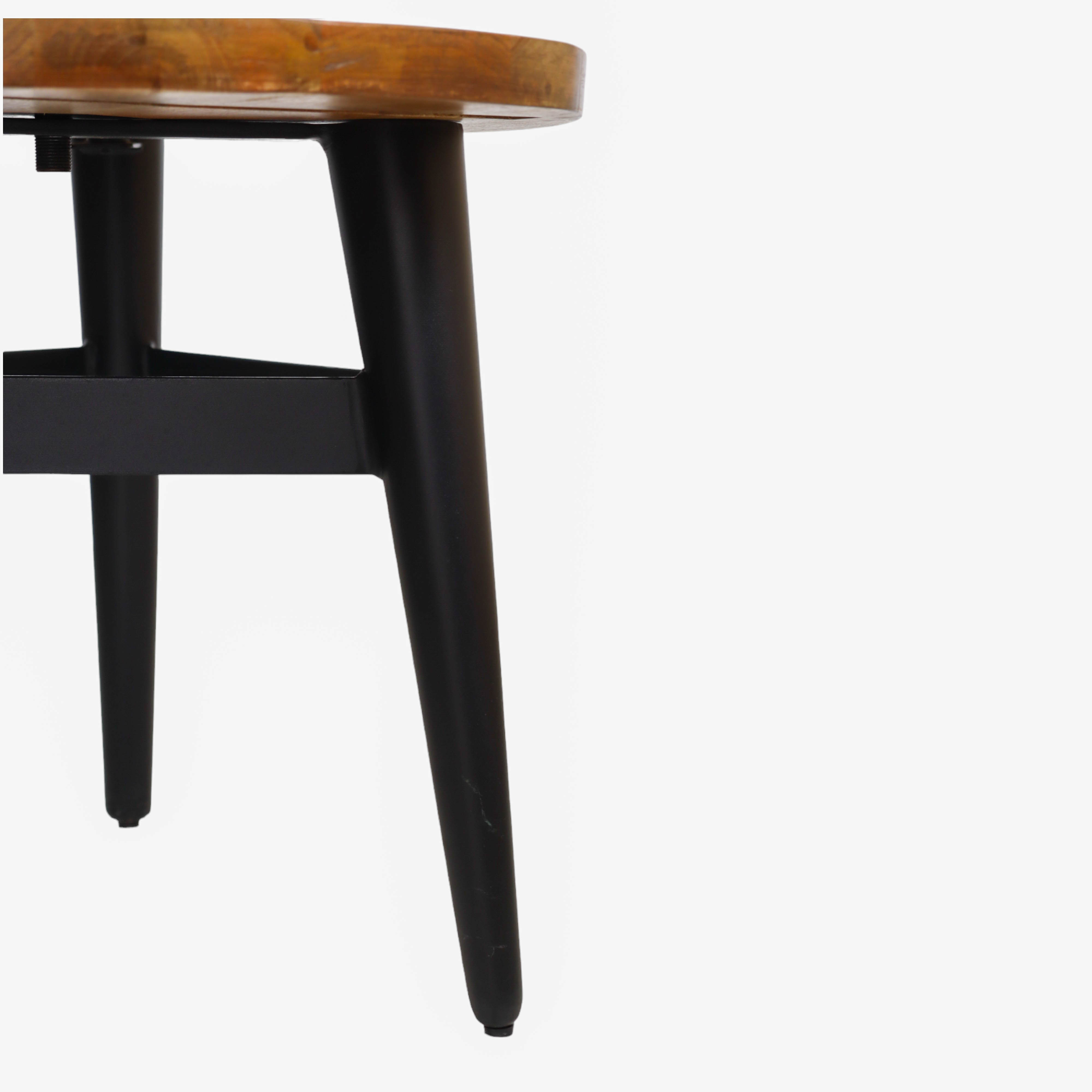 wooden & Metal Multilevel End Side Accent Table