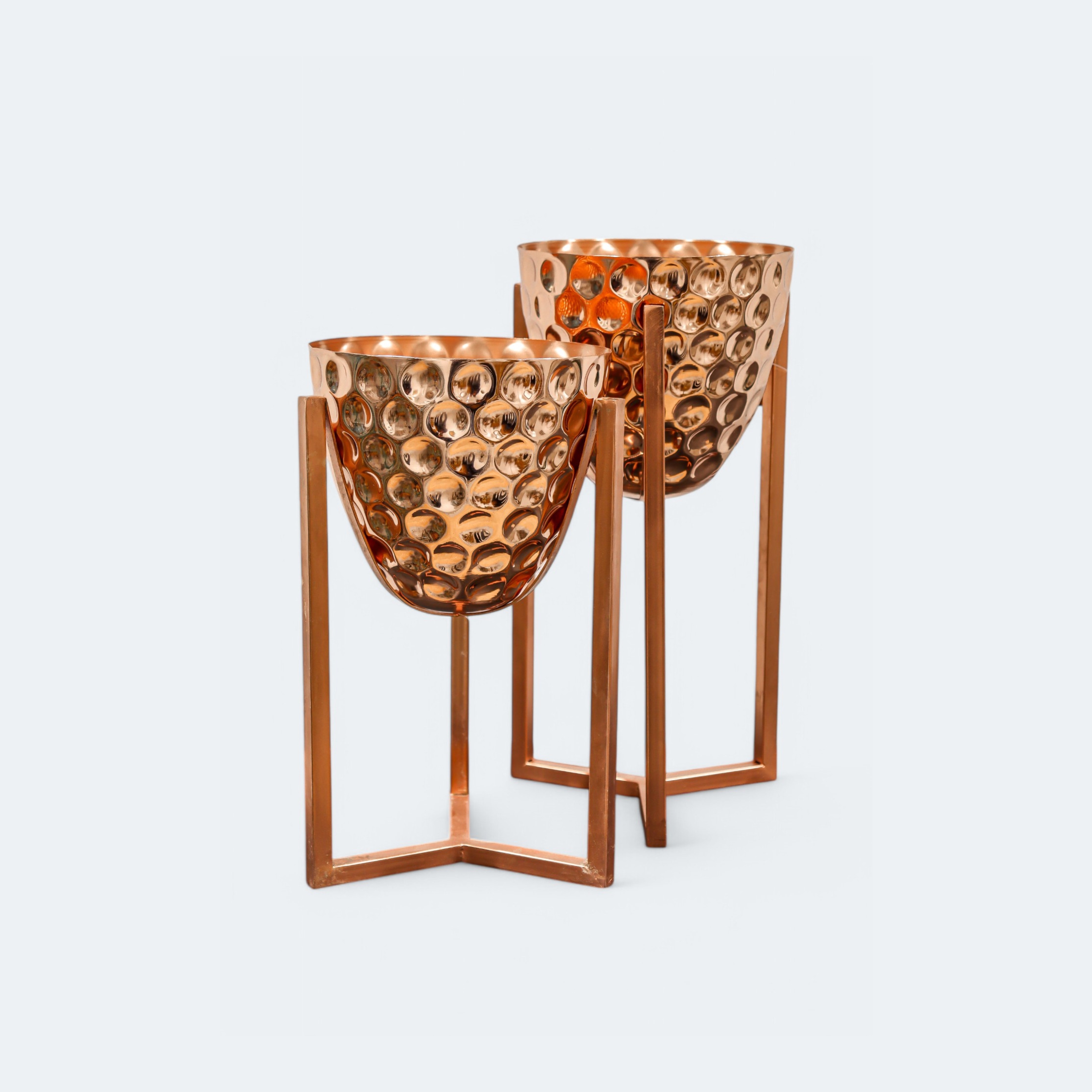 Combo Rose Gold Planter with Stand