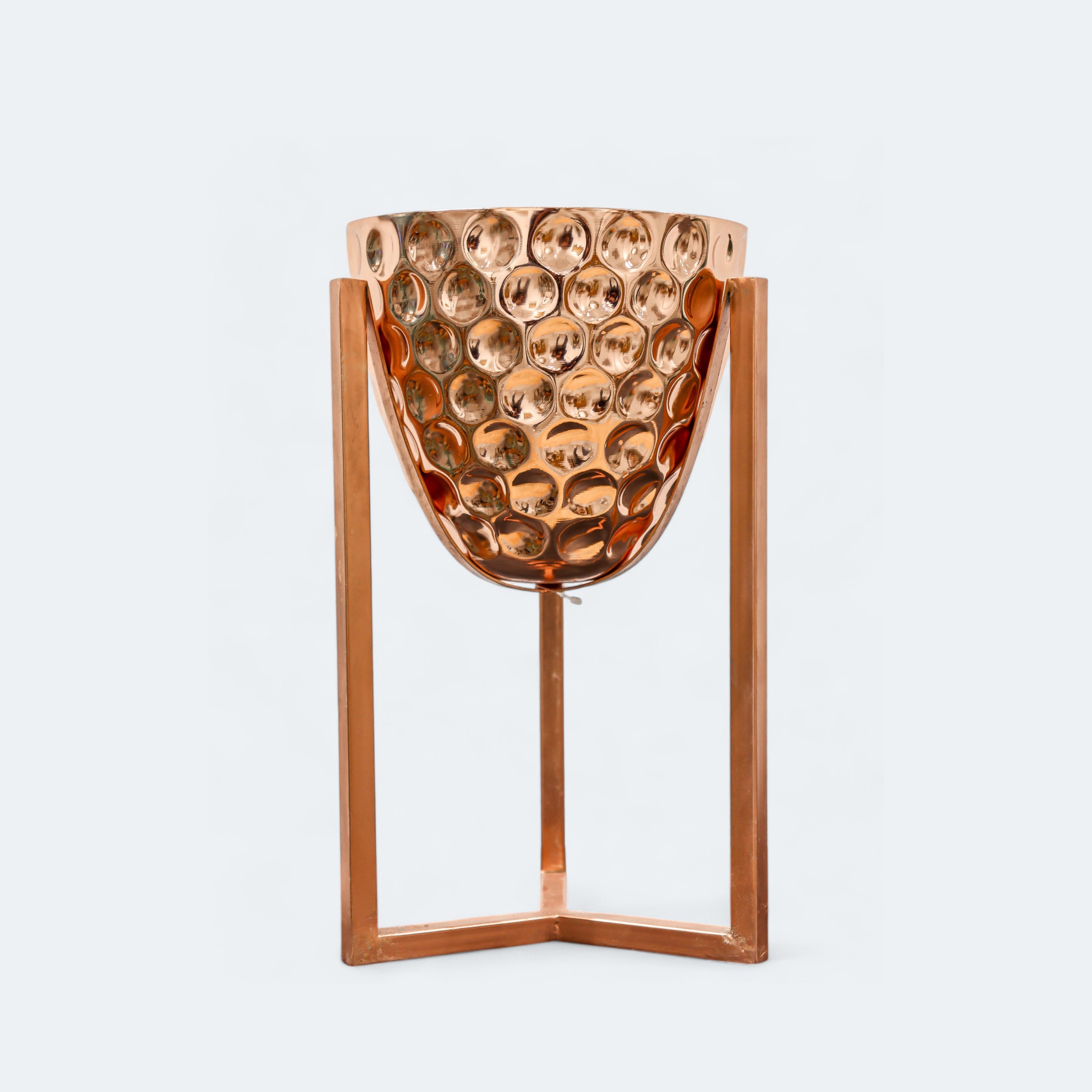 Golden Planter With Stand