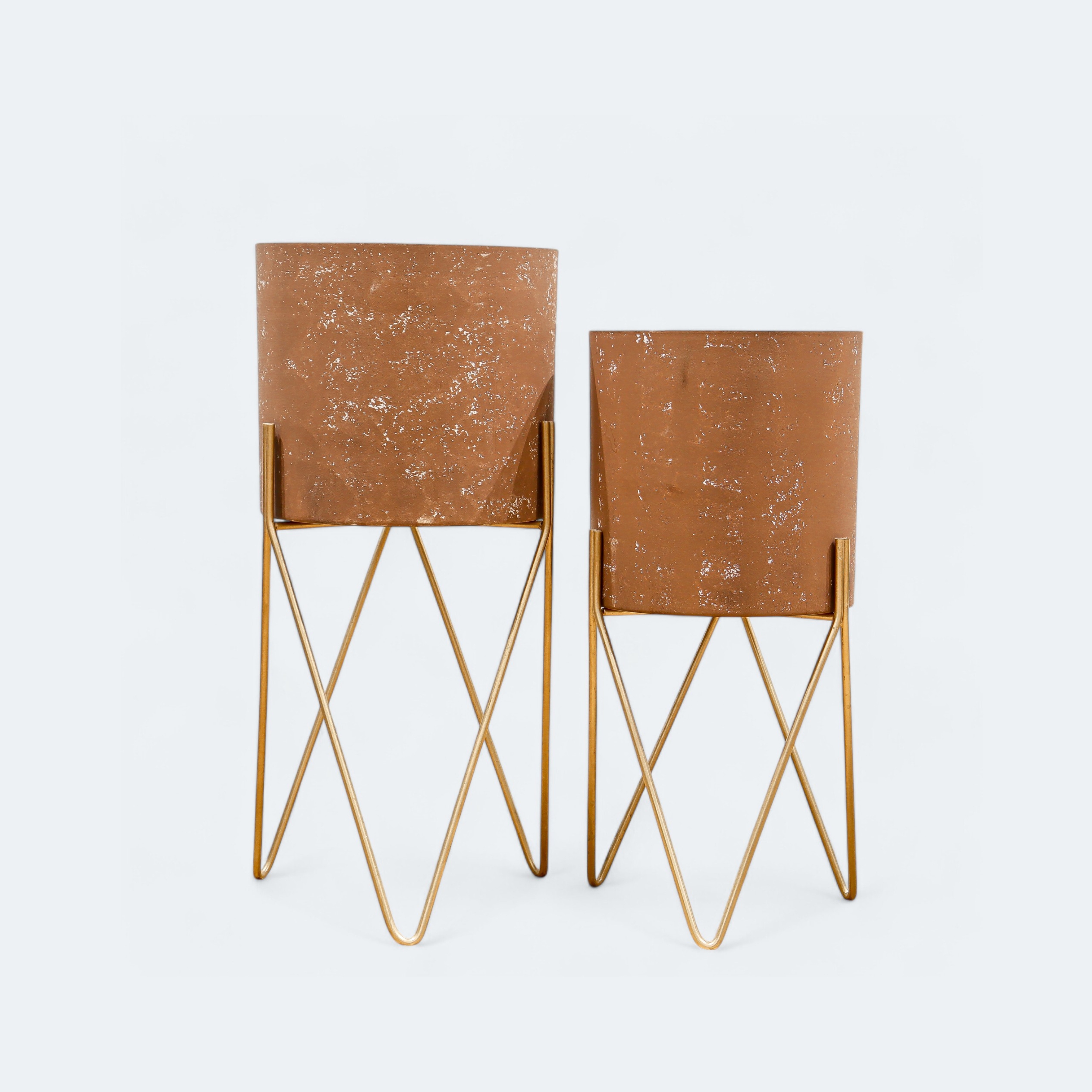 Combo Brown Planter With Stand