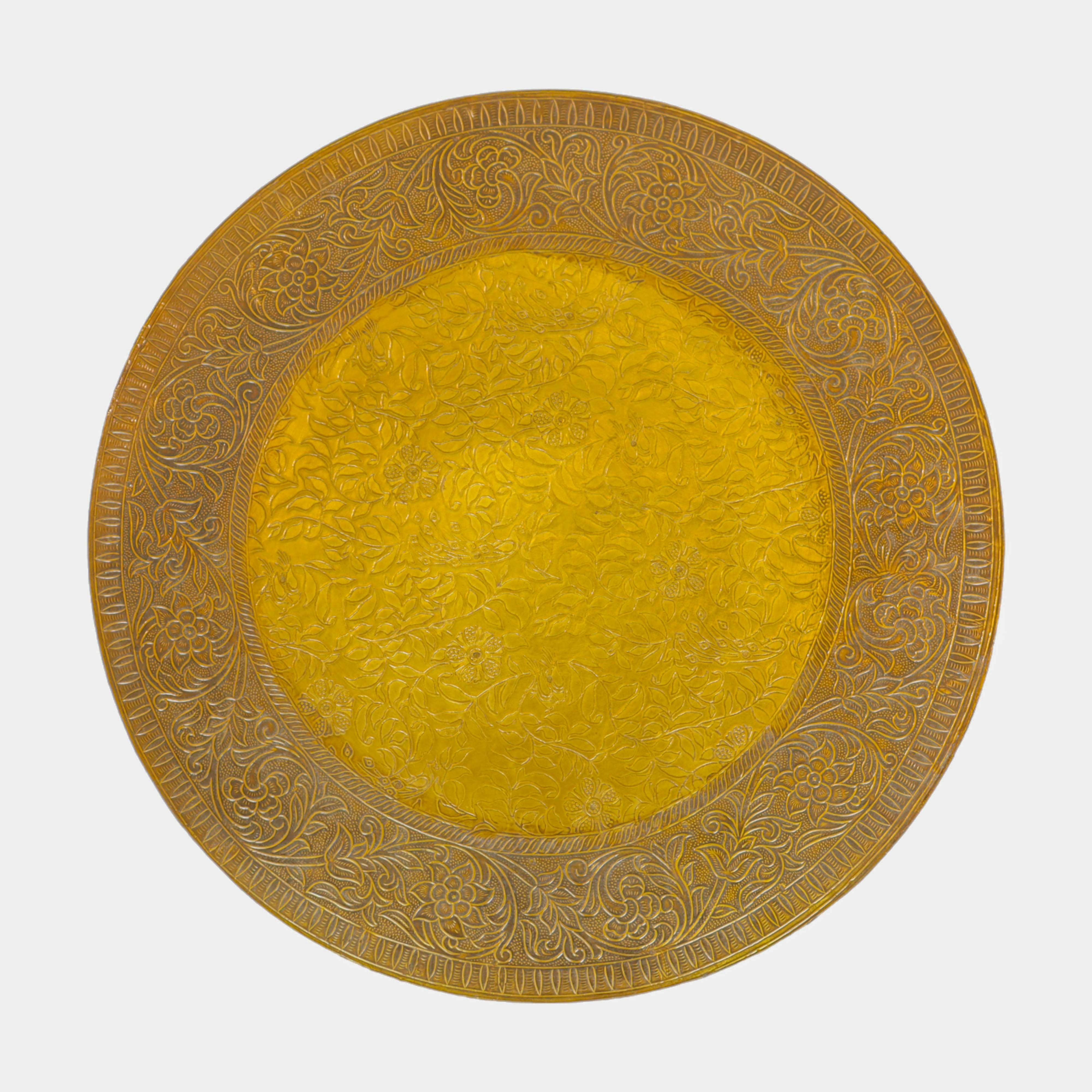 Golden Embossed Side Table