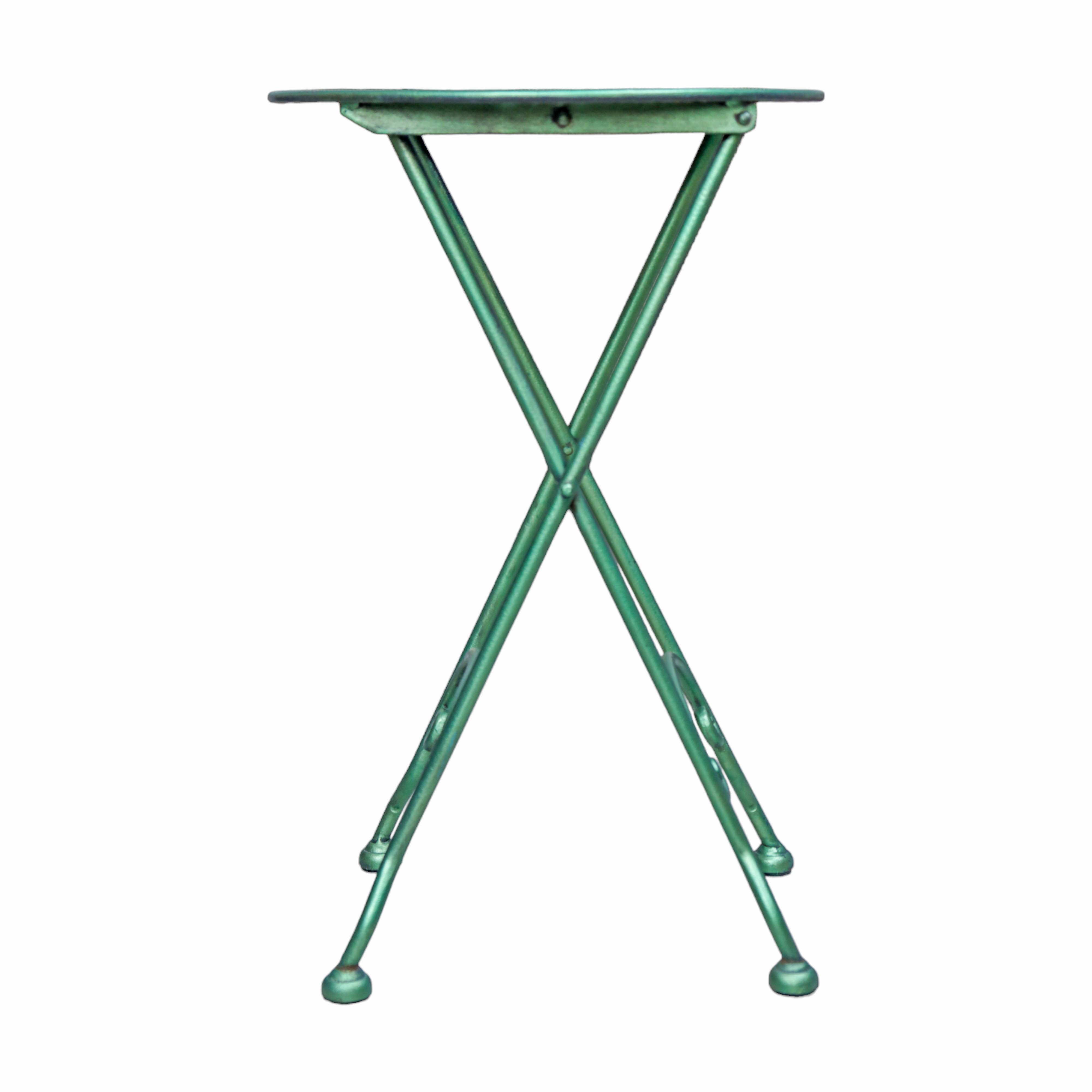 Iron Round Folding Side Table