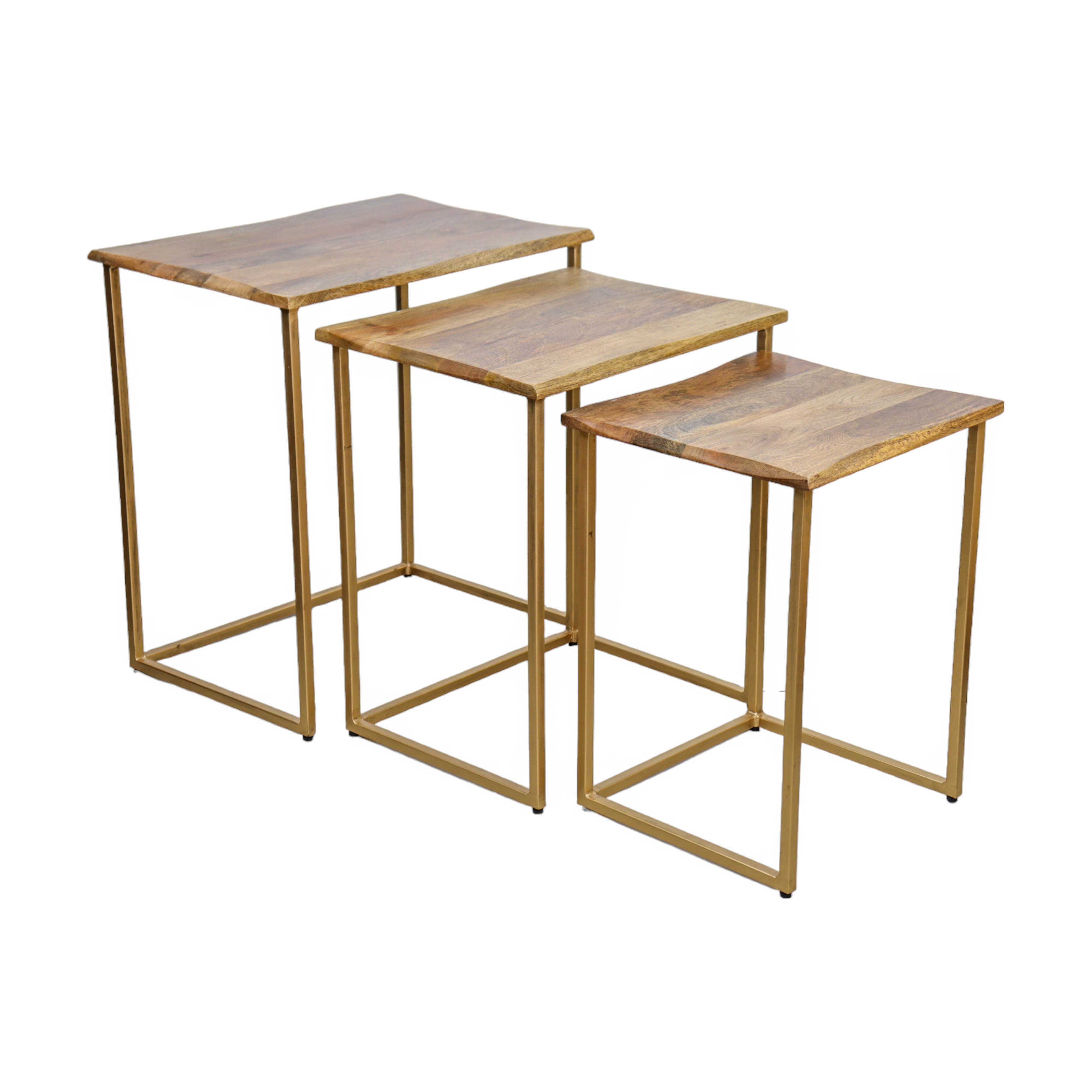 Wooden and Iron Nesting Table