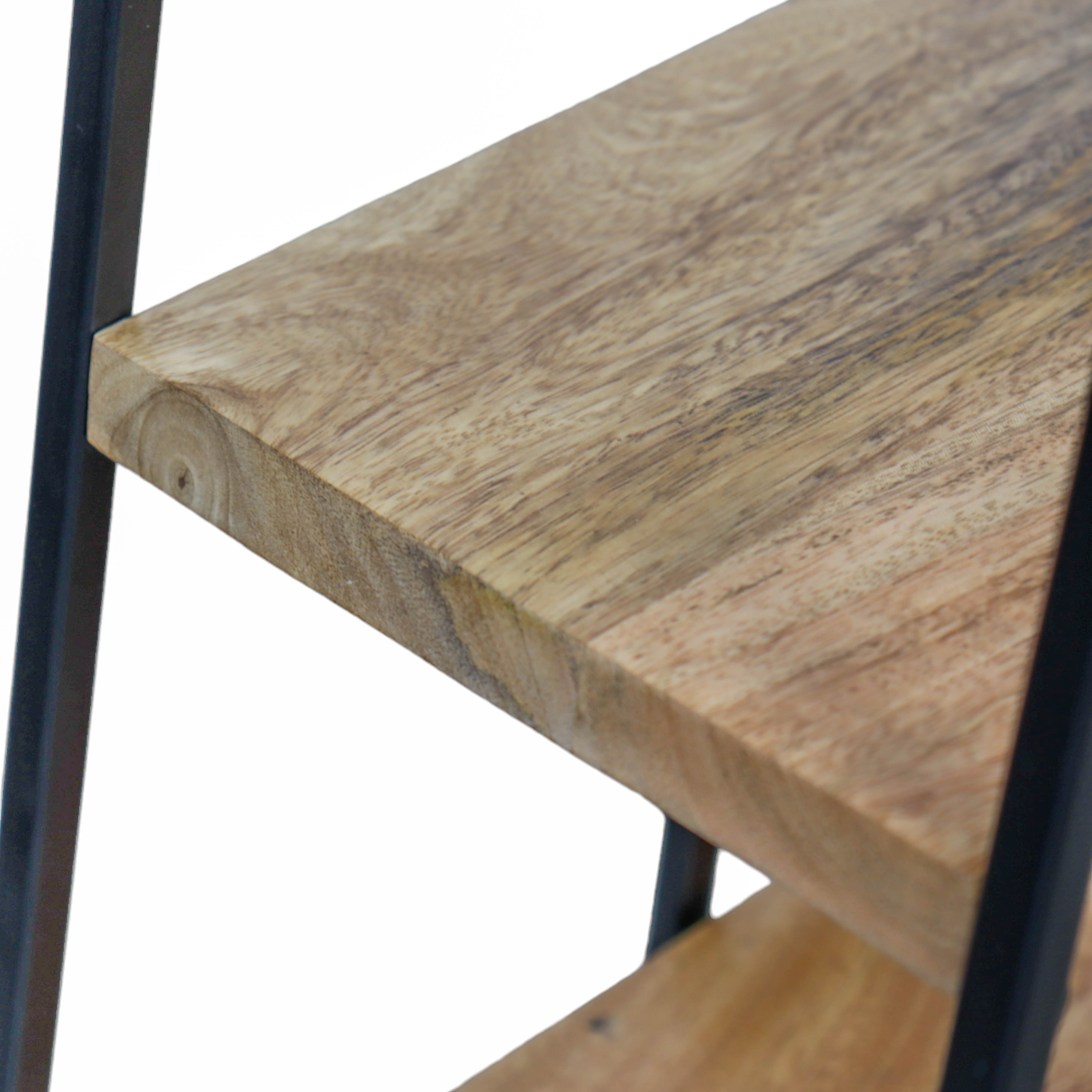 Triangle Shape Wood and Iron Display Stand