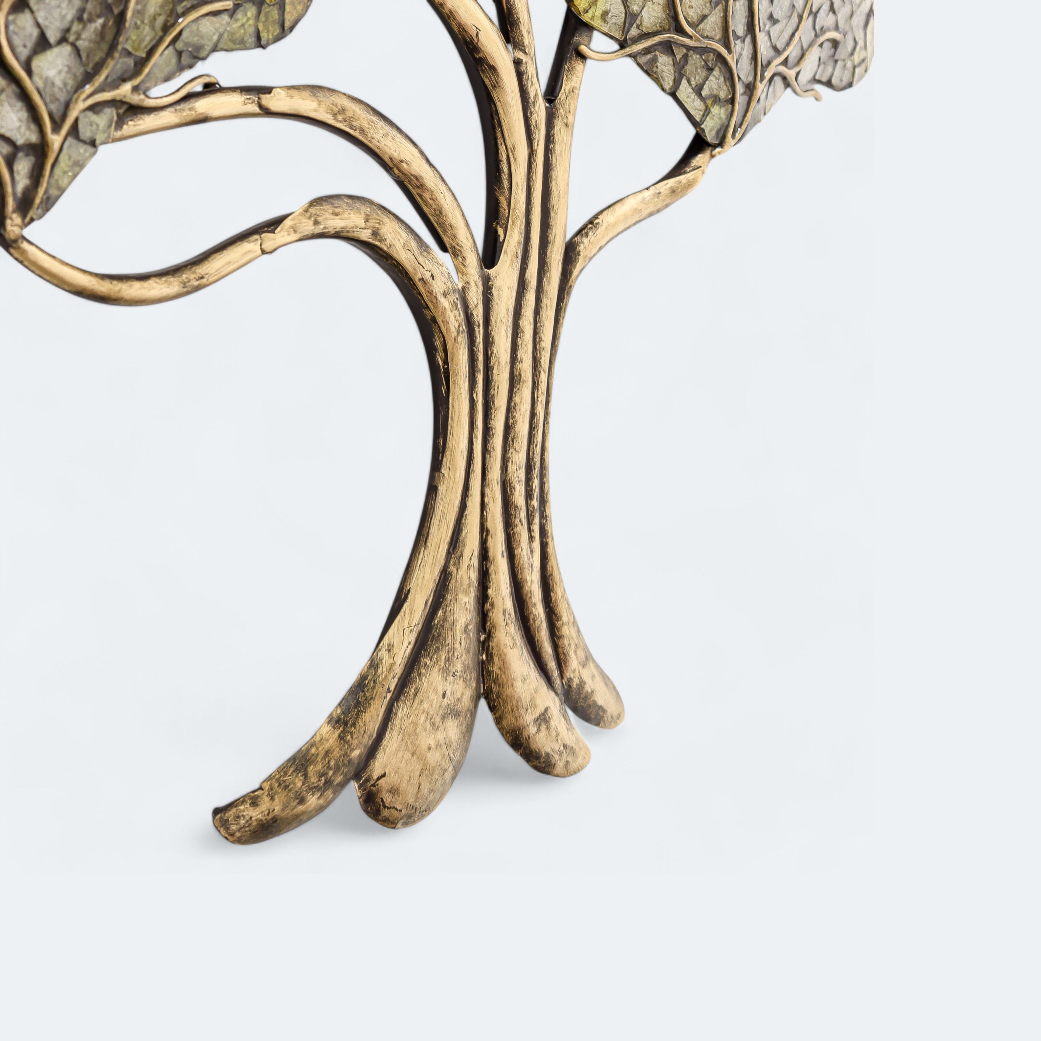 Mirror Mosaic Wall Decor Metal Tree