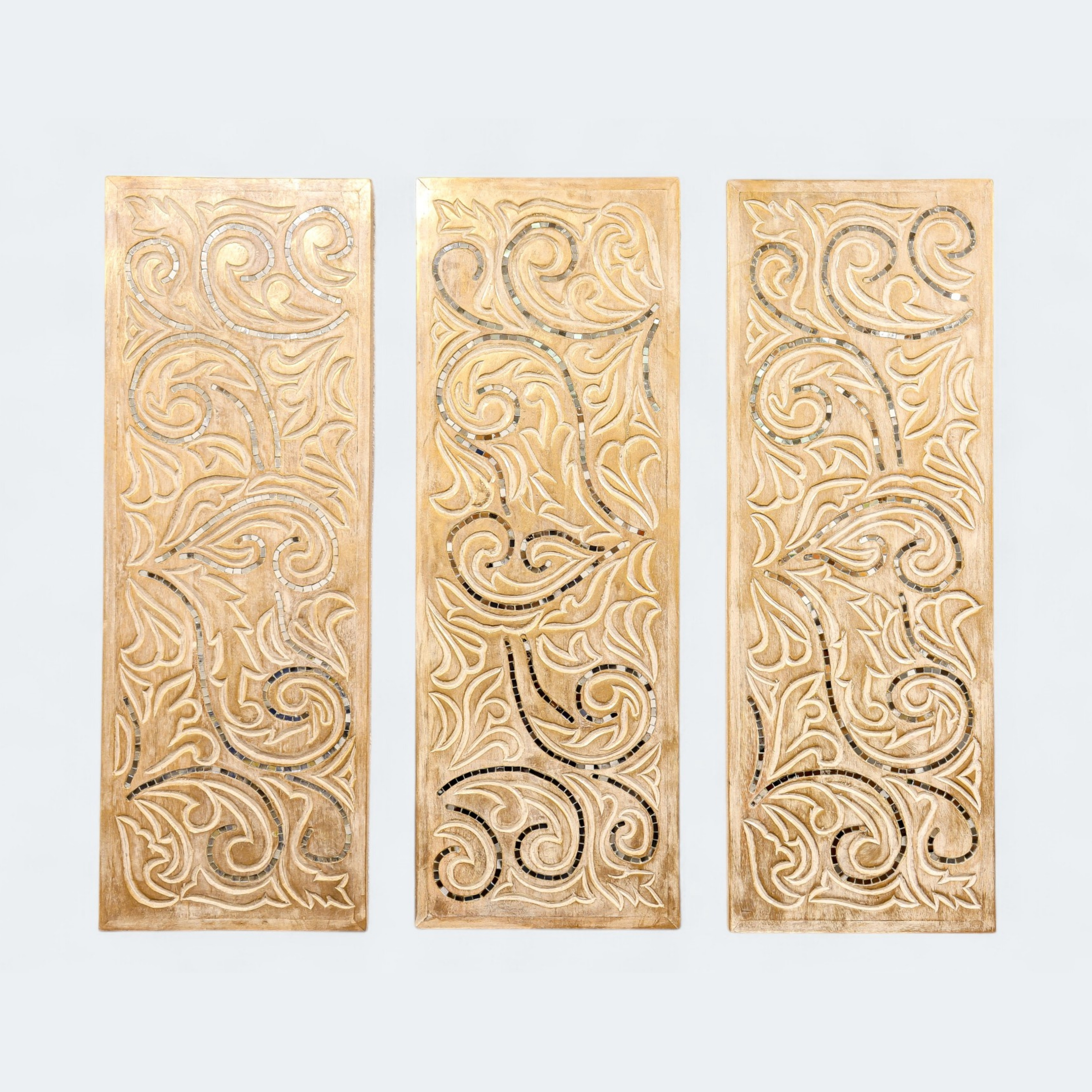 Mirror Mosaic 2 PC wooden Wall Decor