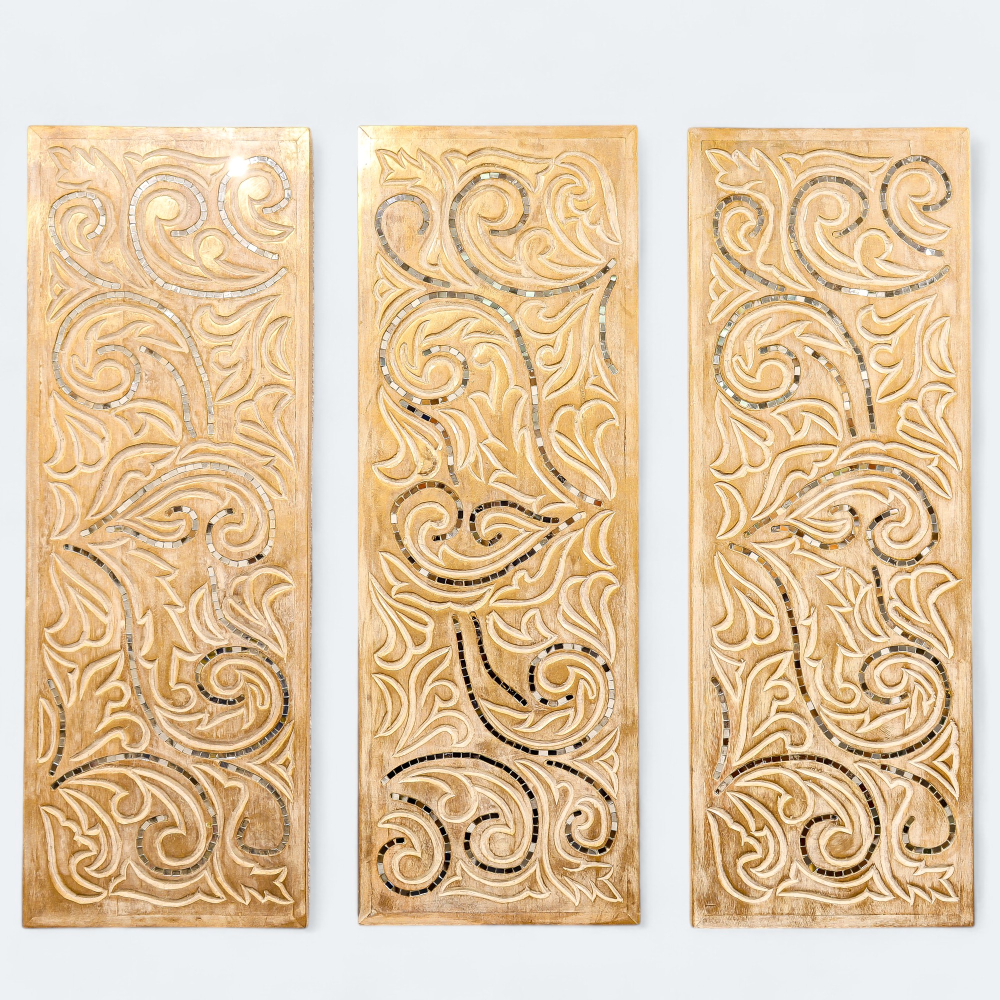 Mirror Mosaic 2 PC wooden Wall Decor