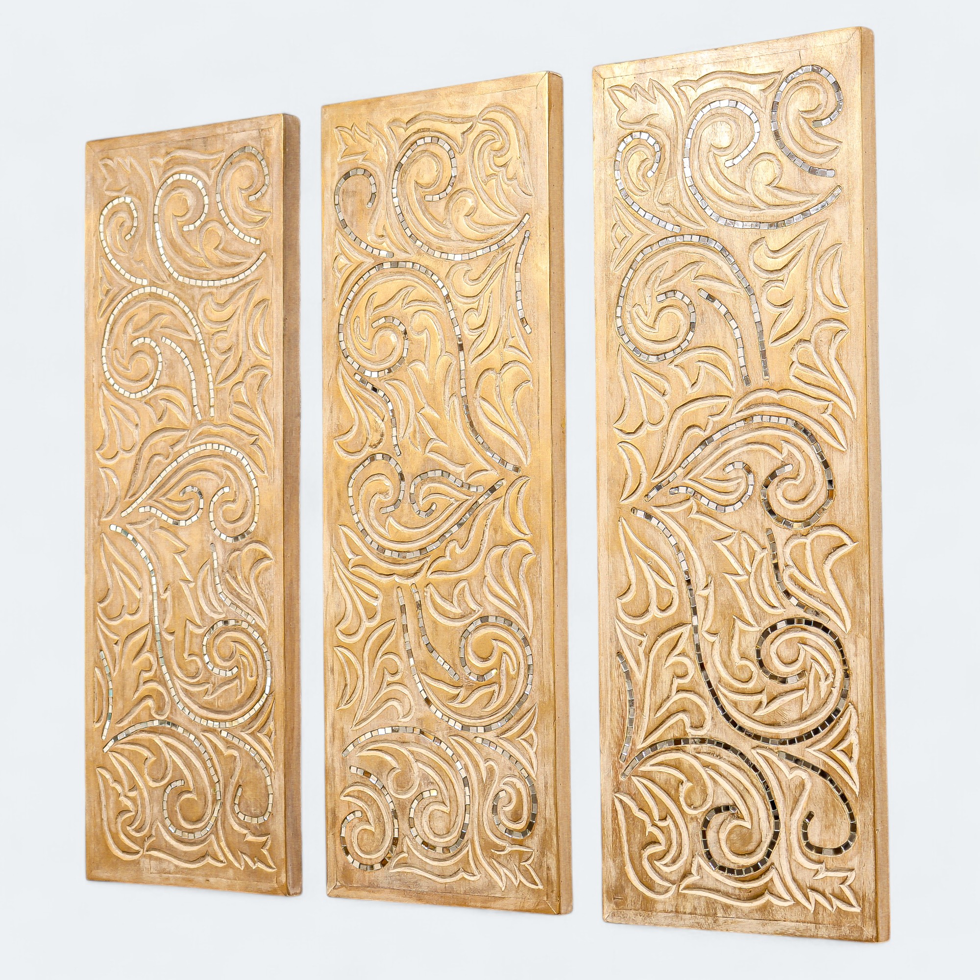 Mirror Mosaic 2 PC wooden Wall Decor