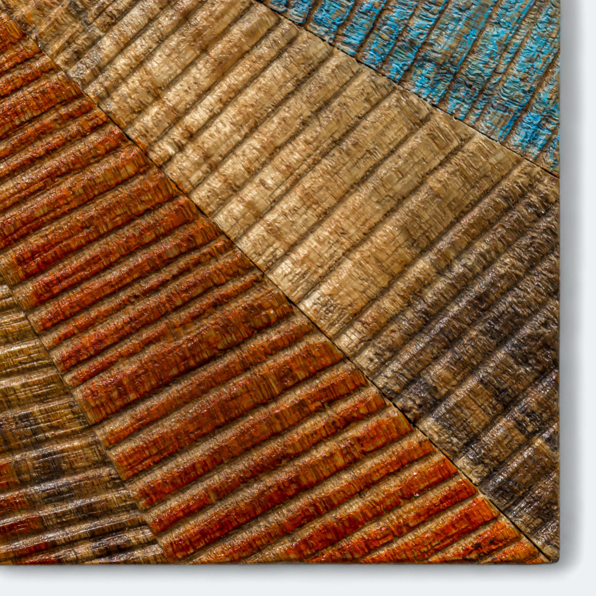 Abstract Design 4 PC Wooden Wall Decor