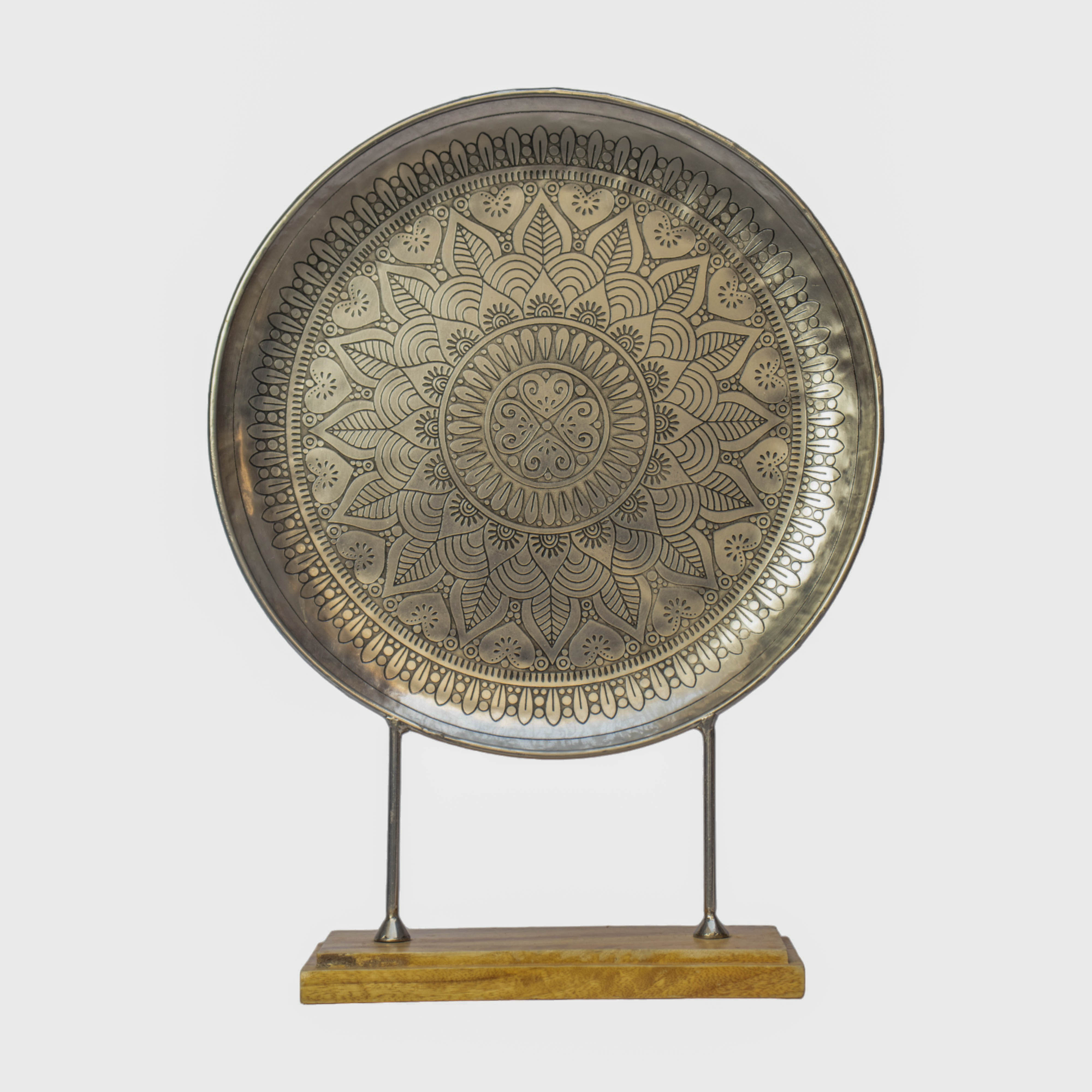 Metal Disc Floral Design