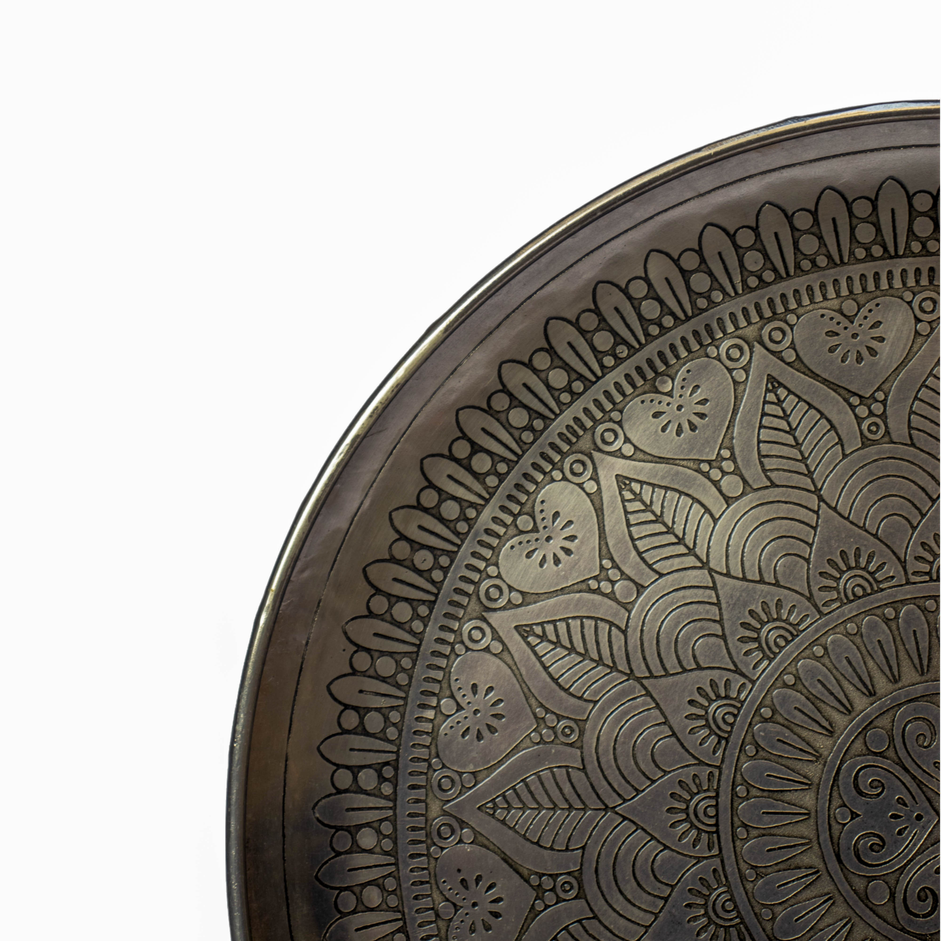 Metal Disc Floral Design