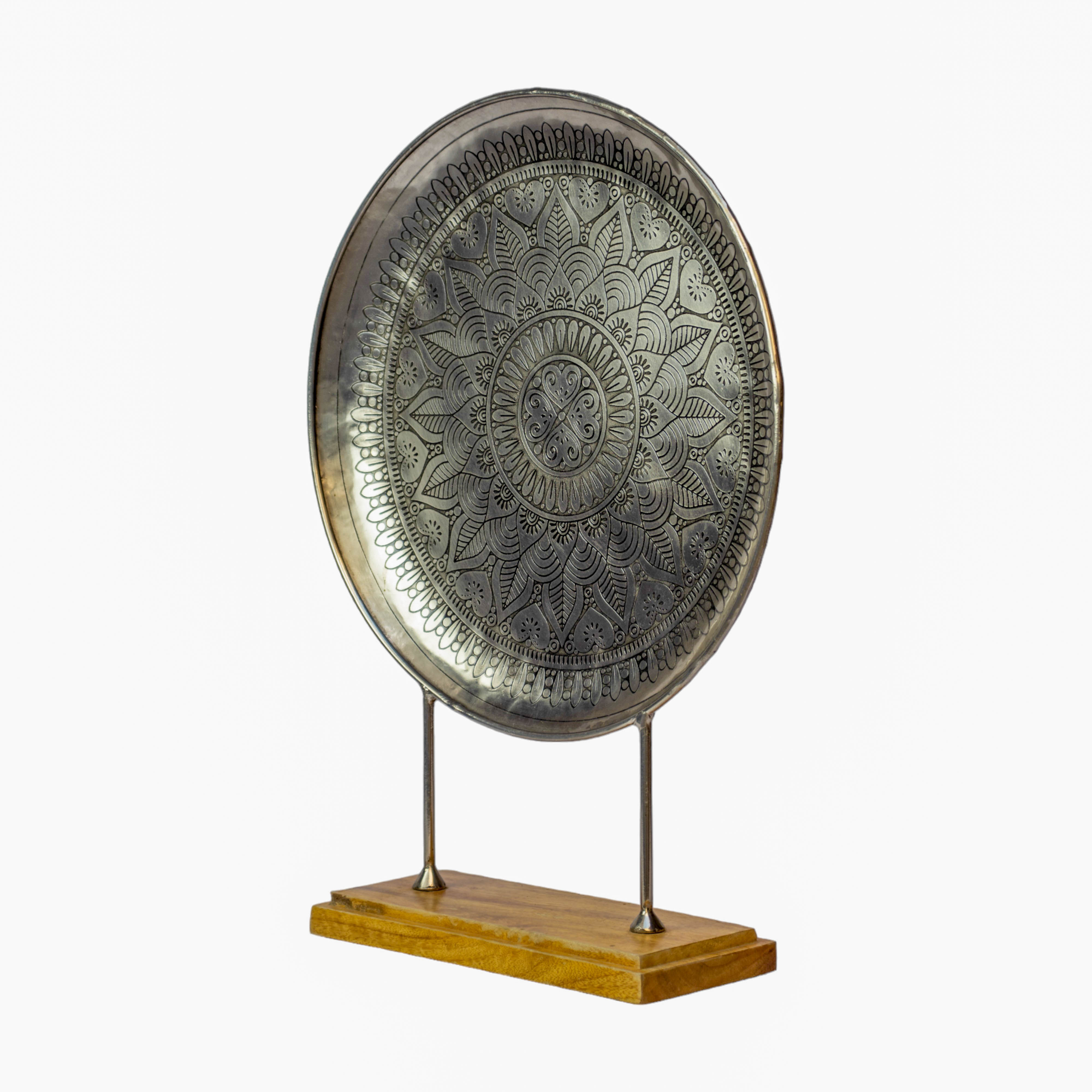 Metal Disc Floral Design