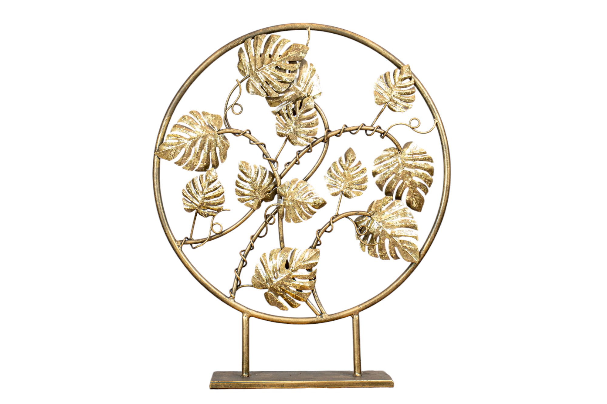 Golden Grove-Intricate Metal Leaf Art