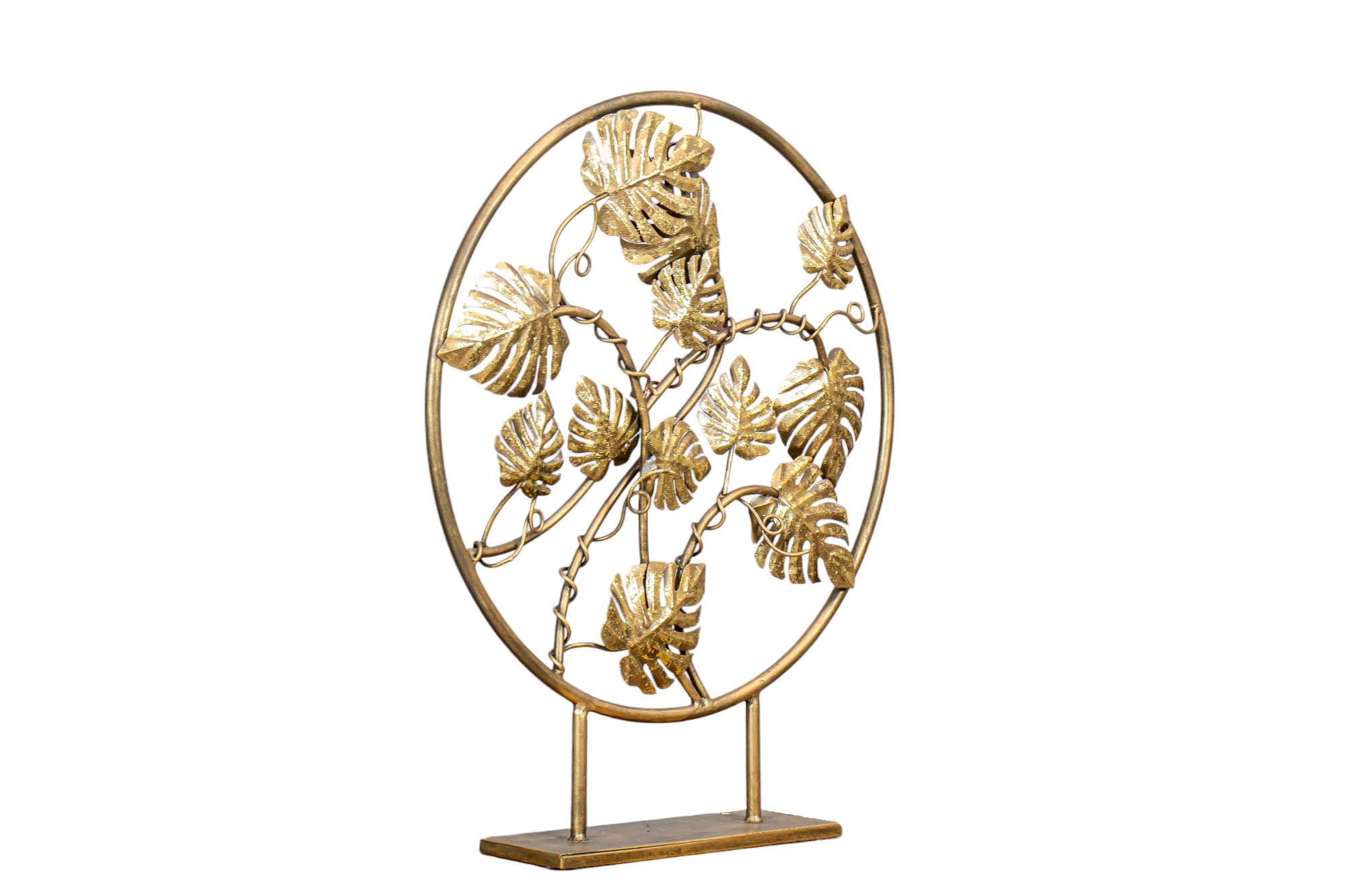 Golden Grove-Intricate Metal Leaf Art