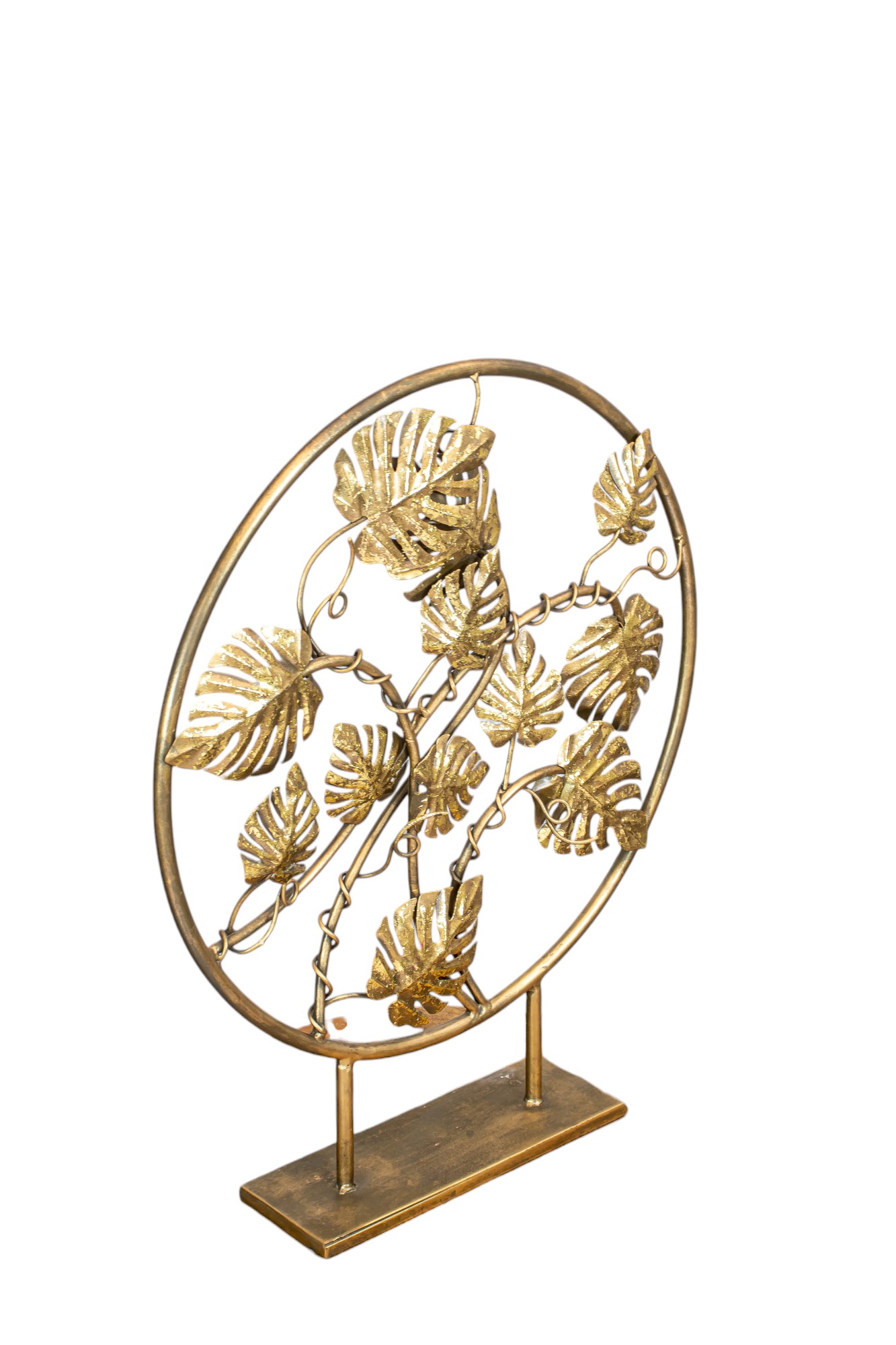 Golden Grove-Intricate Metal Leaf Art
