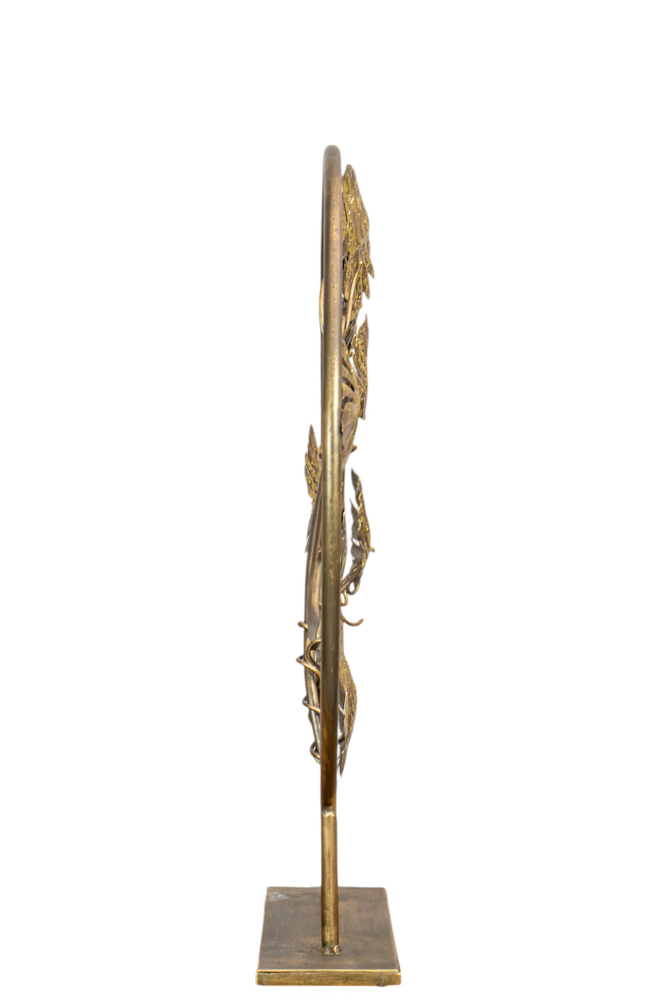 Golden Grove-Intricate Metal Leaf Art