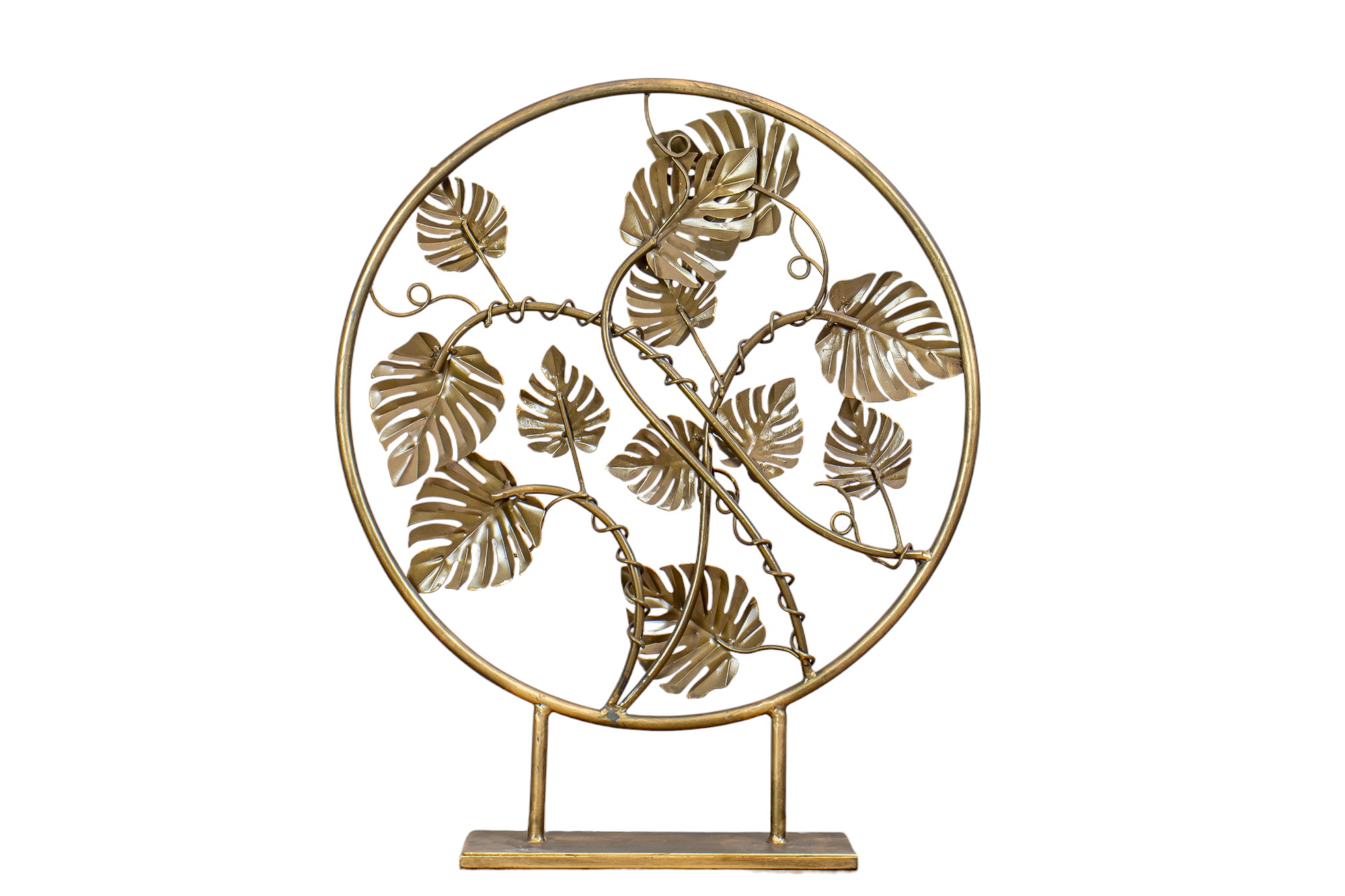 Golden Grove-Intricate Metal Leaf Art