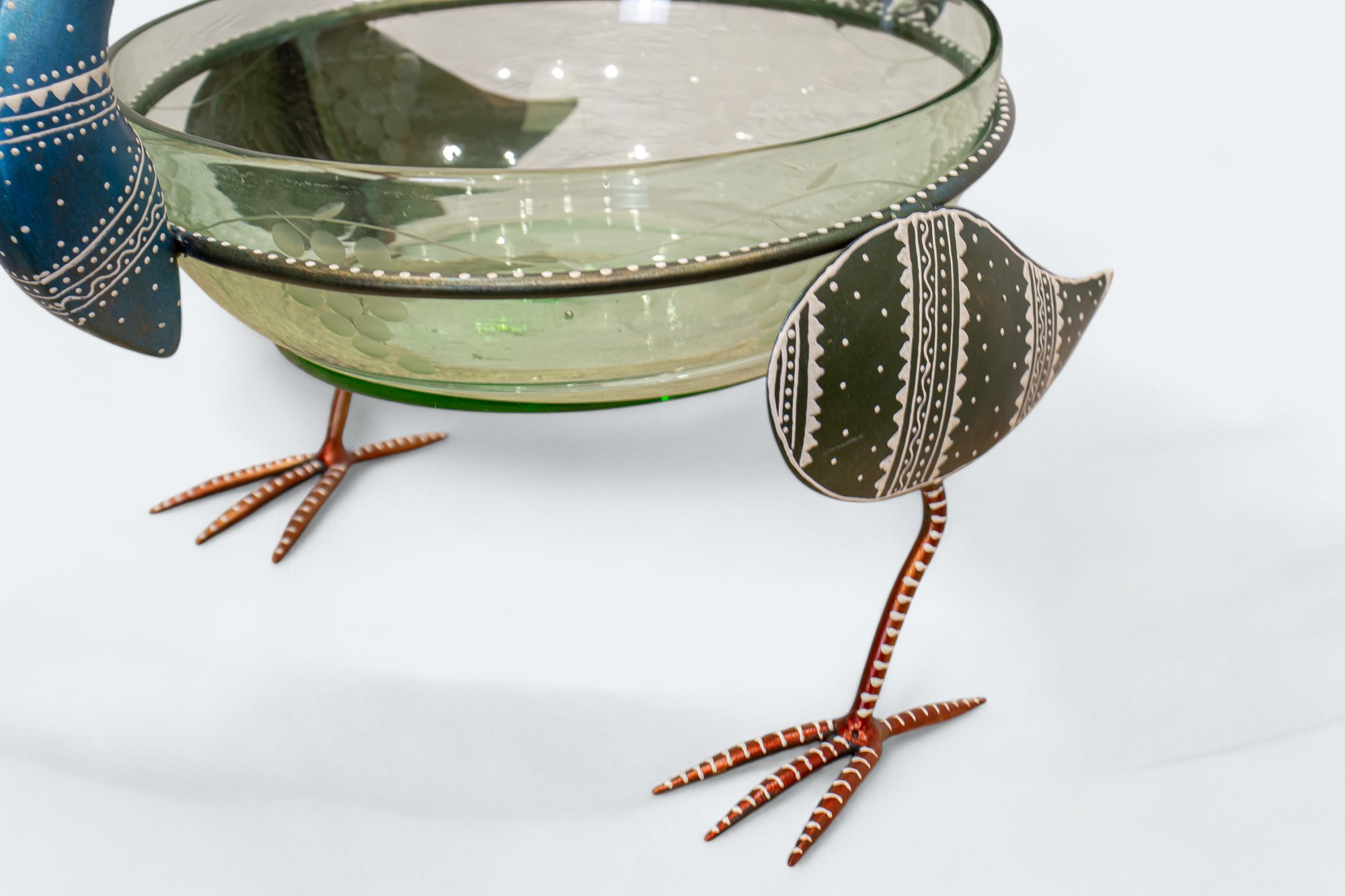 Crystal Glass Peacock Decorative