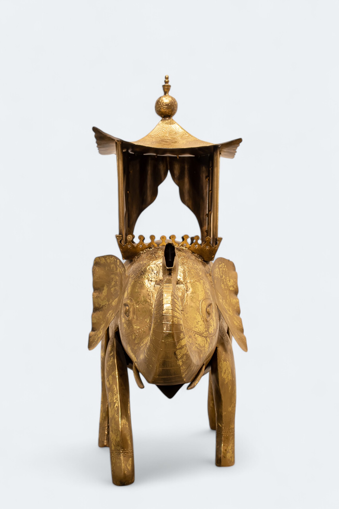 Golden Elephant Decorative Showpiece