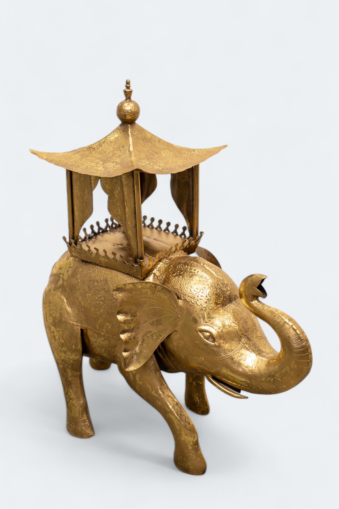Golden Elephant Decorative Showpiece