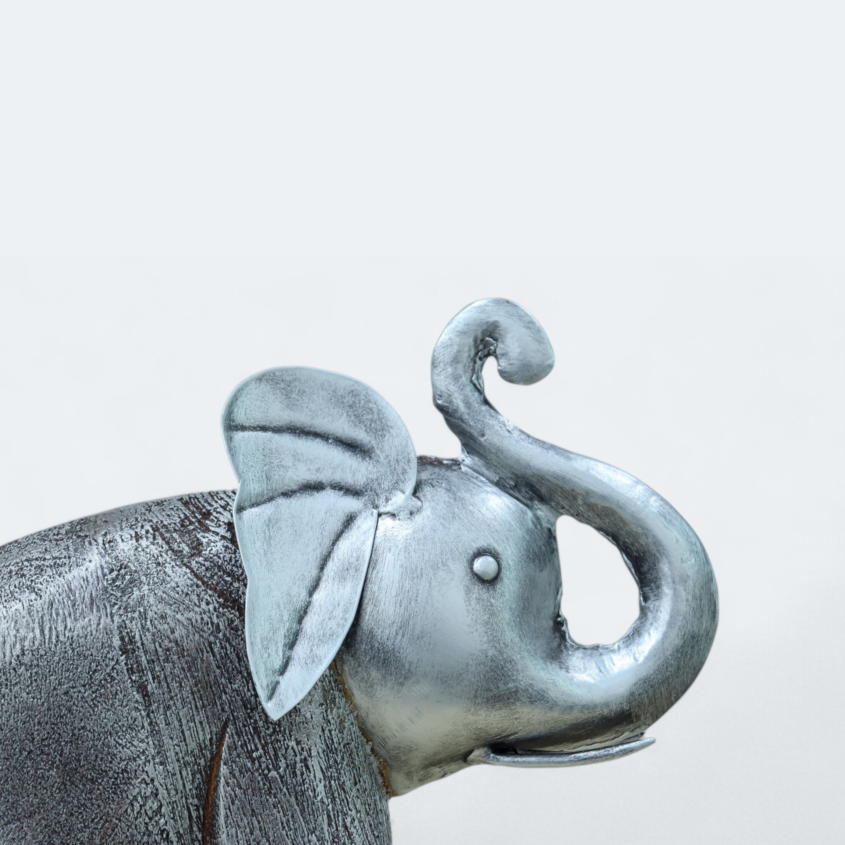 Luxury Joyful Jumbo Silver Elephant sculpture
