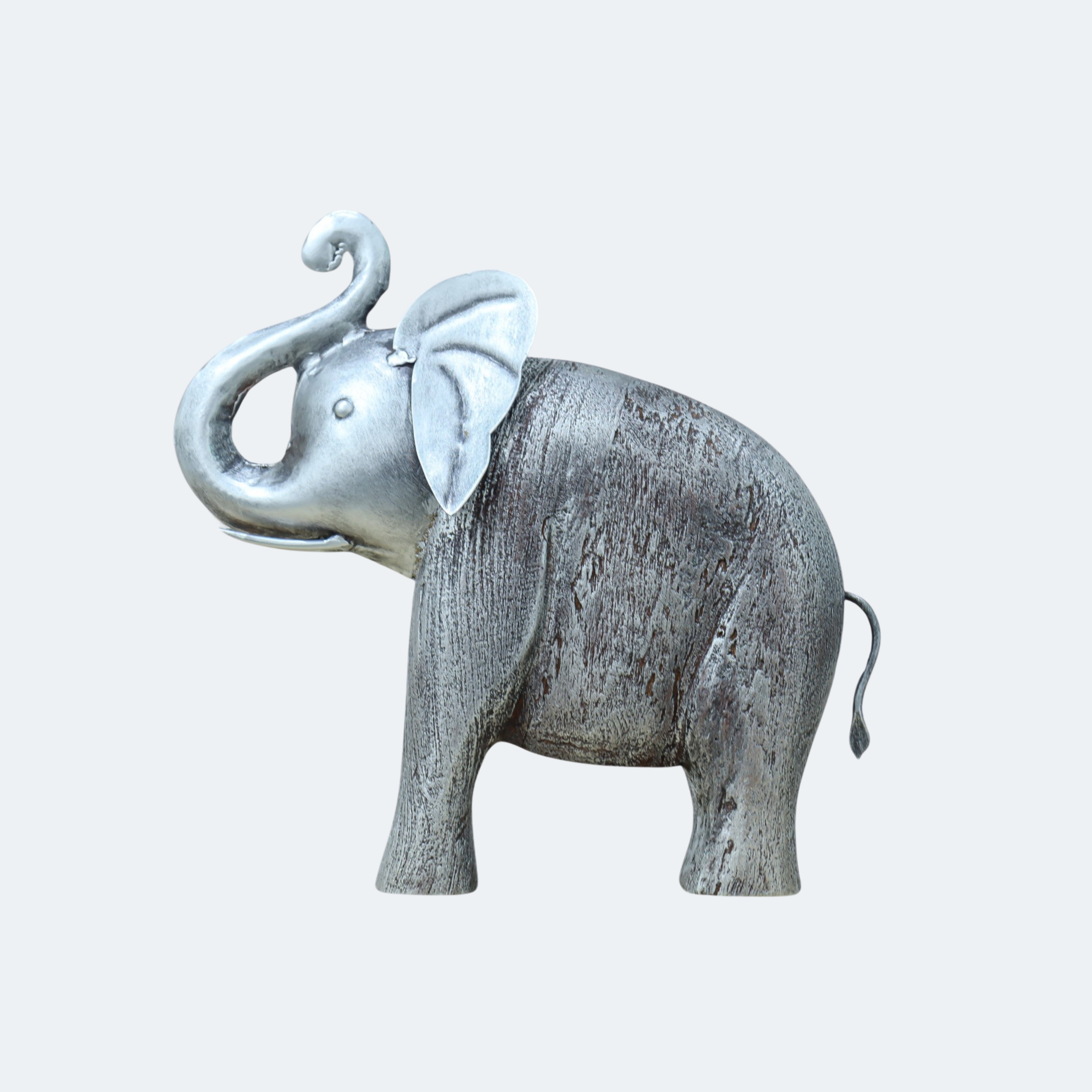 Luxury Joyful Jumbo Silver Elephant sculpture