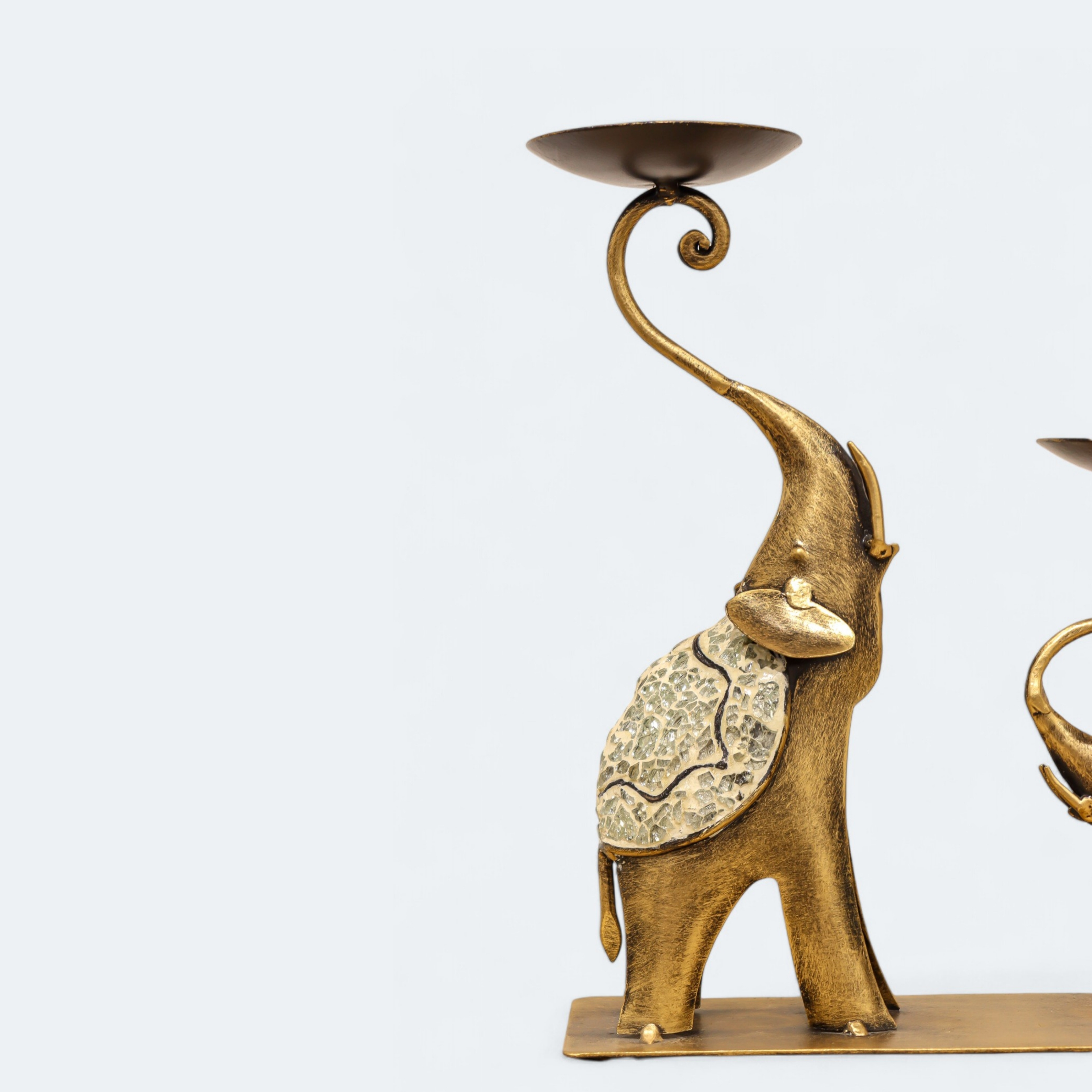 Iron Made Elephant Votive Candle Stand