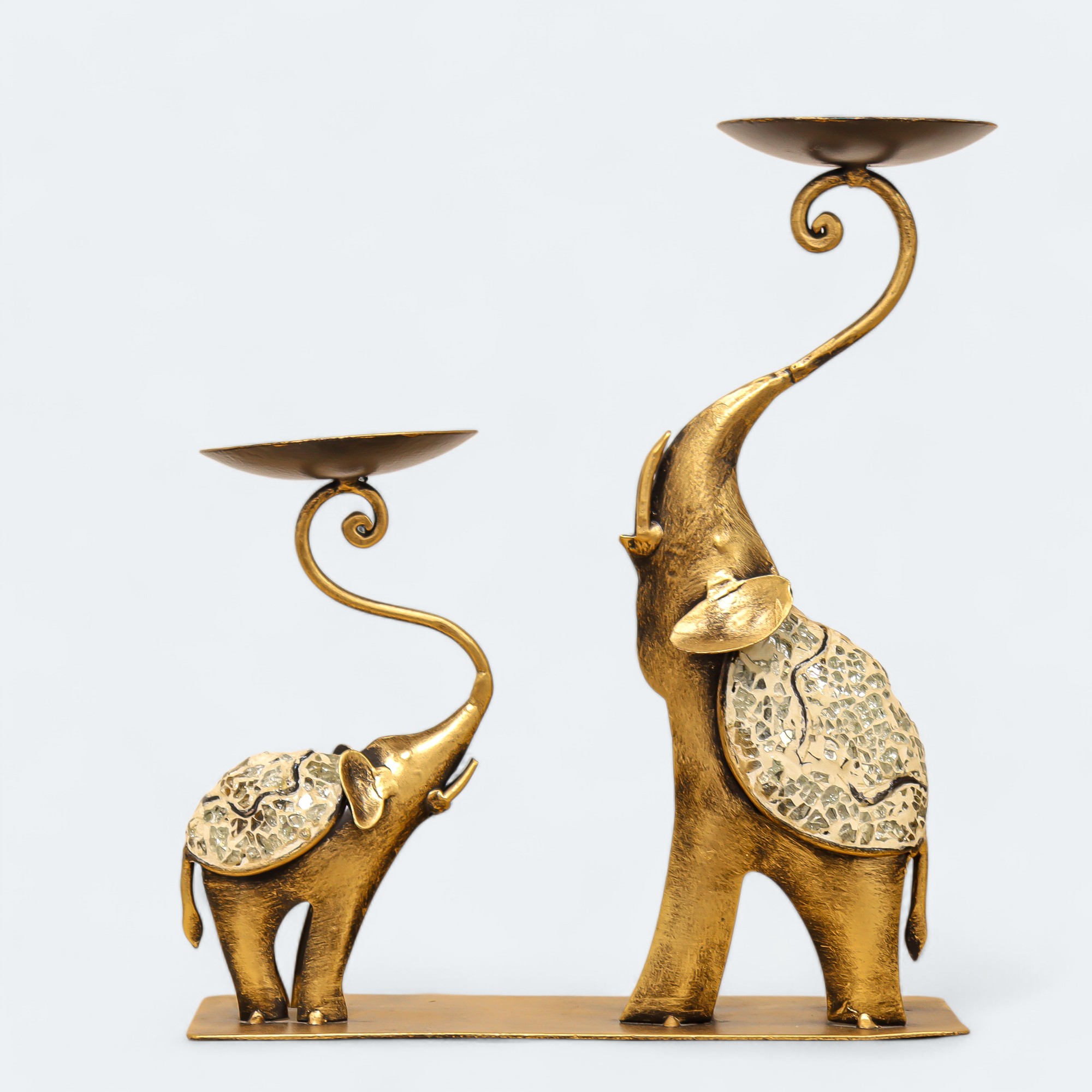 Iron Made Elephant Votive Candle Stand