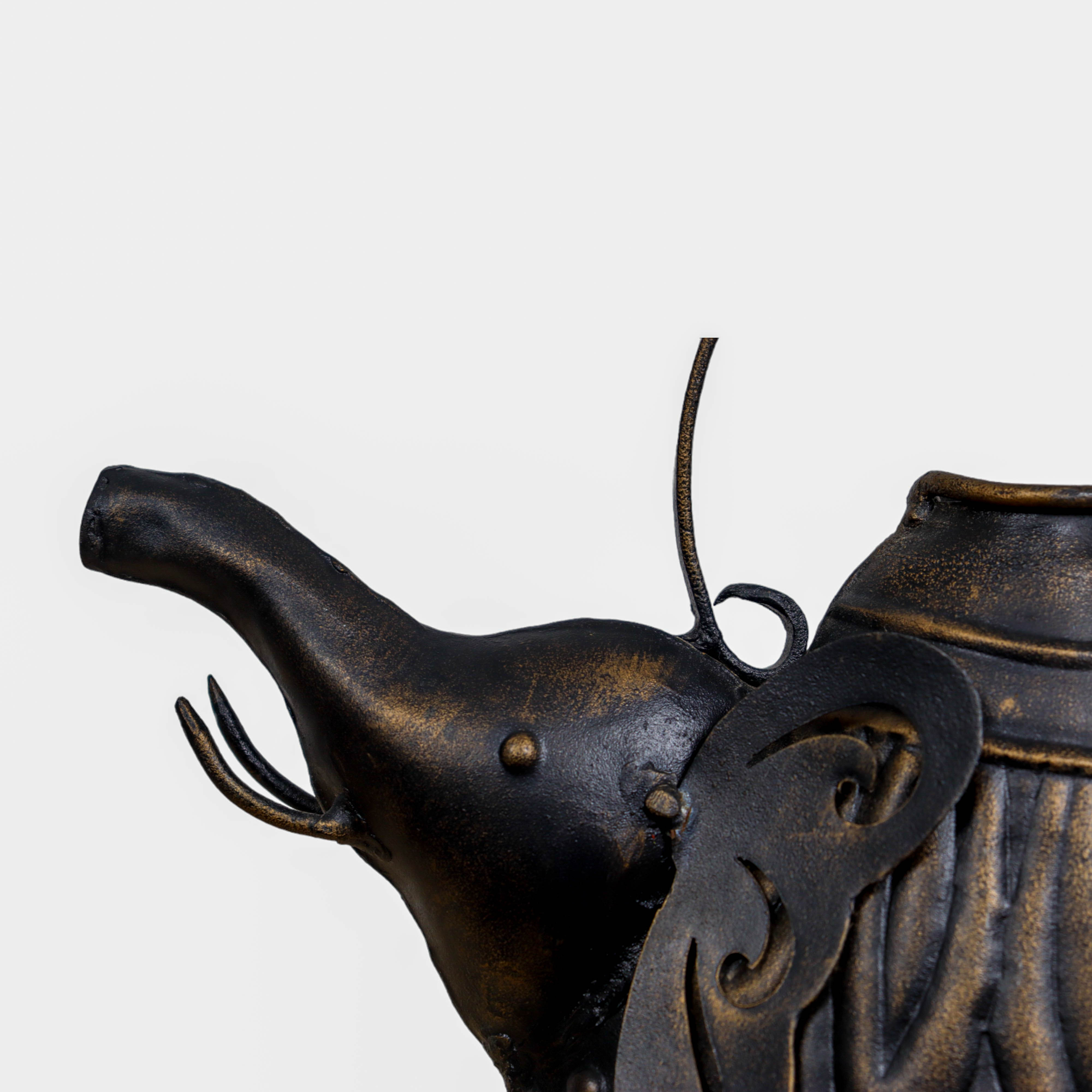 Black Metal Elephant Gardening water can