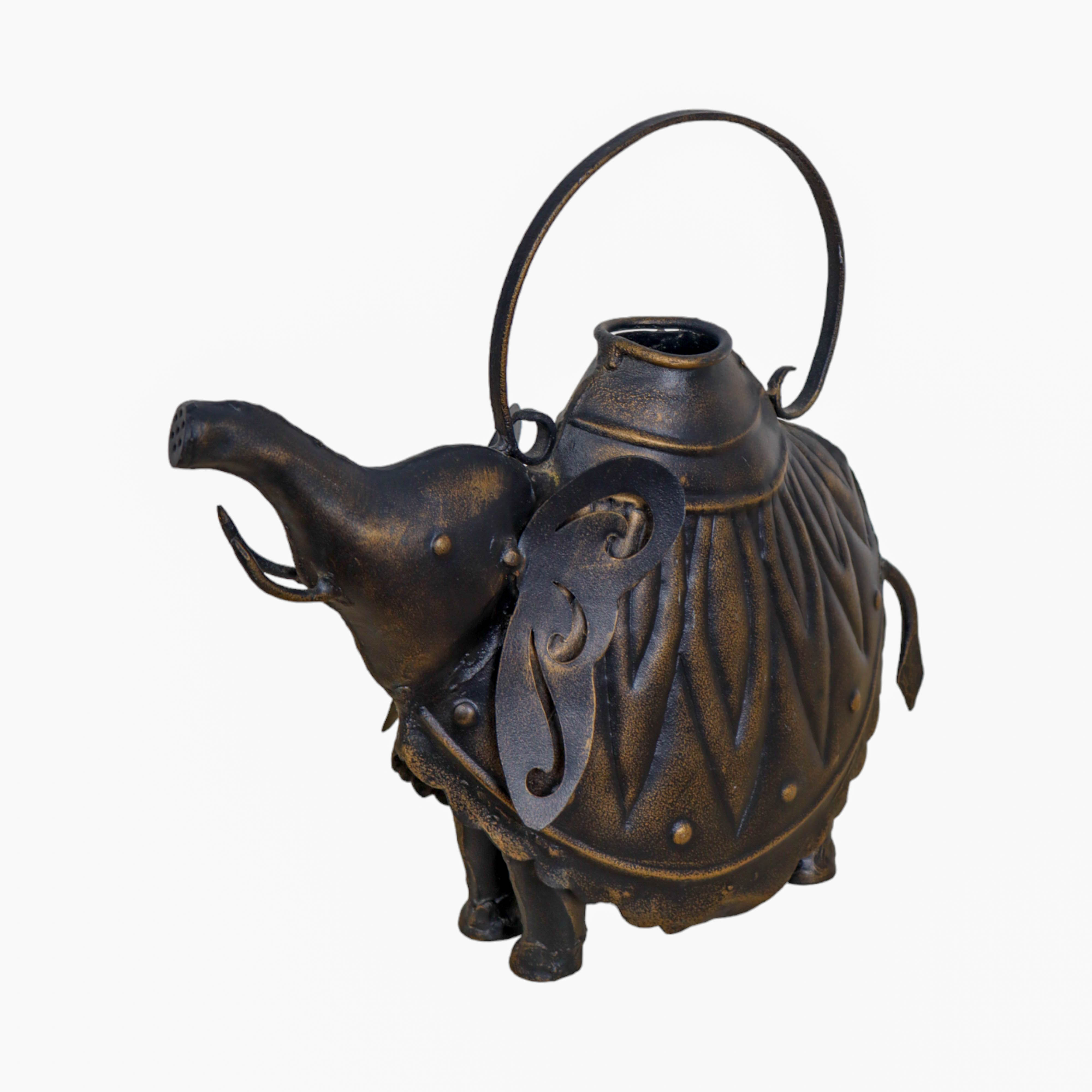Black Metal Elephant Gardening water can