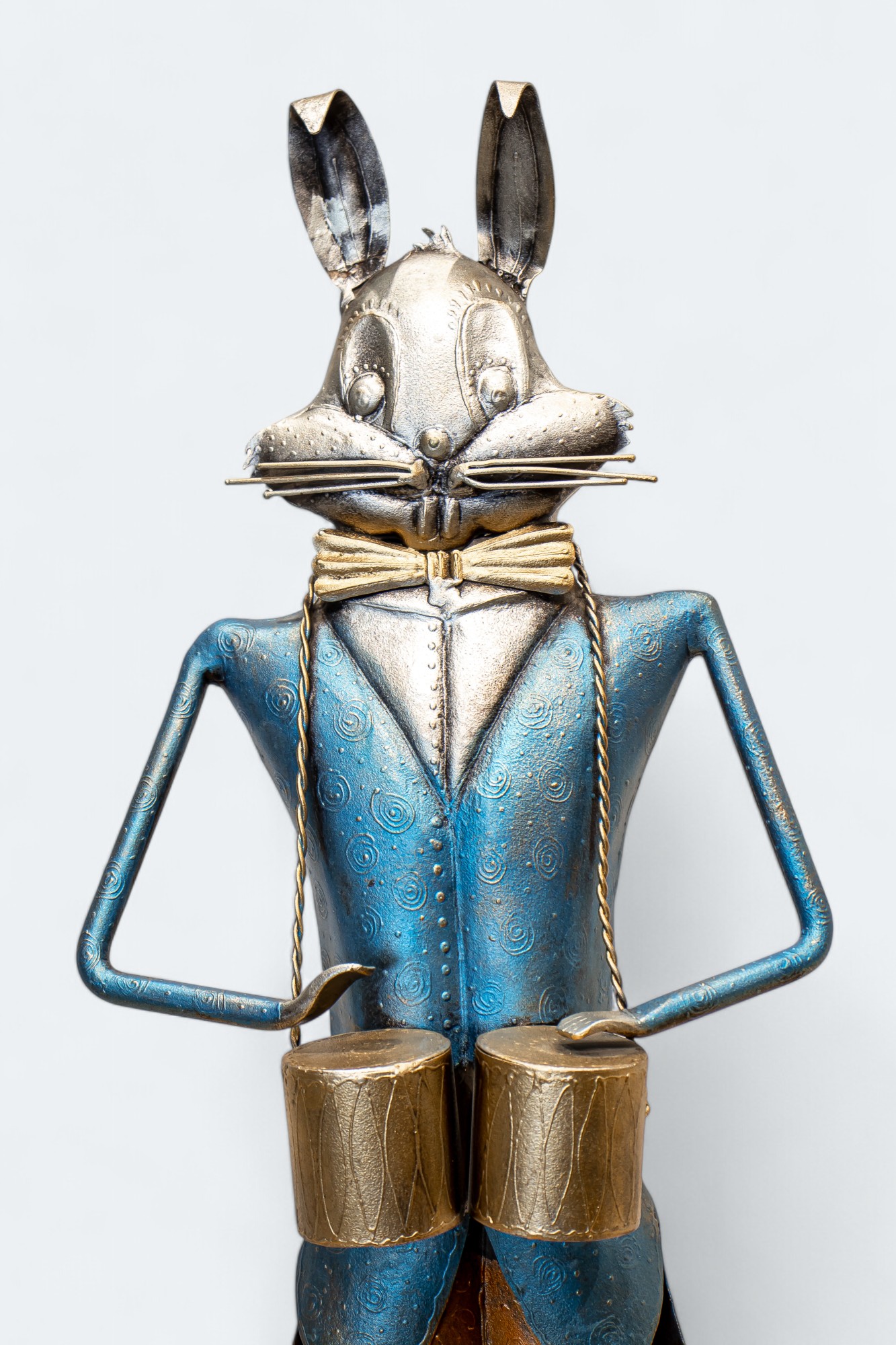 Antique Rabbit Using Musical Instrument