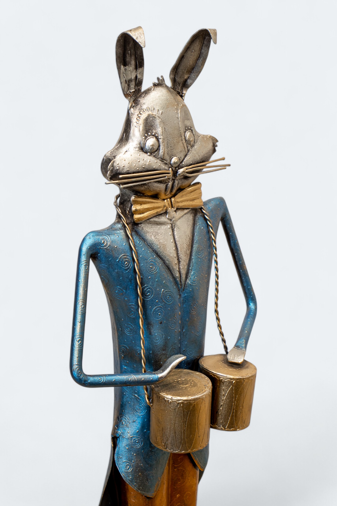 Antique Rabbit Using Musical Instrument