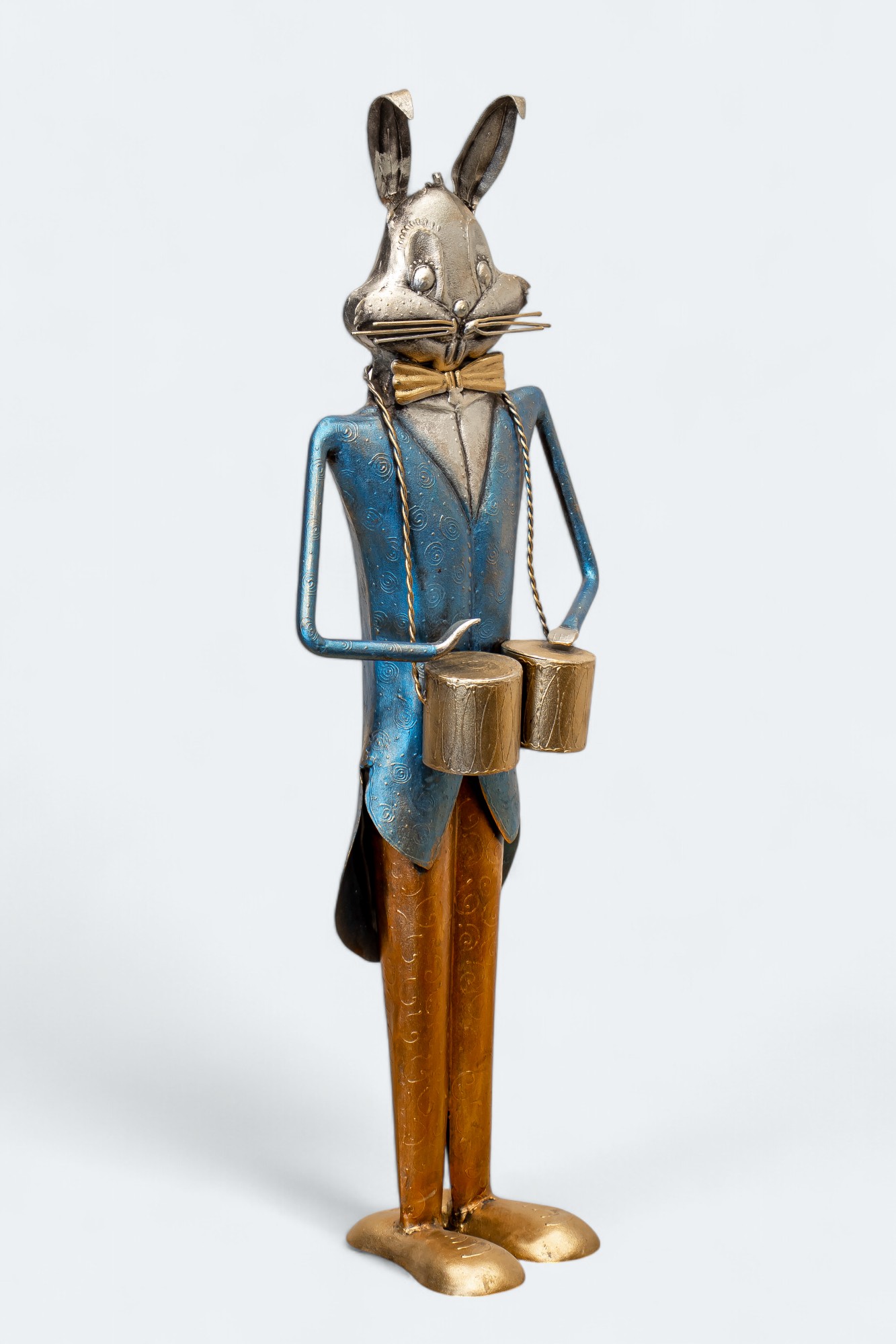 Antique Rabbit Using Musical Instrument