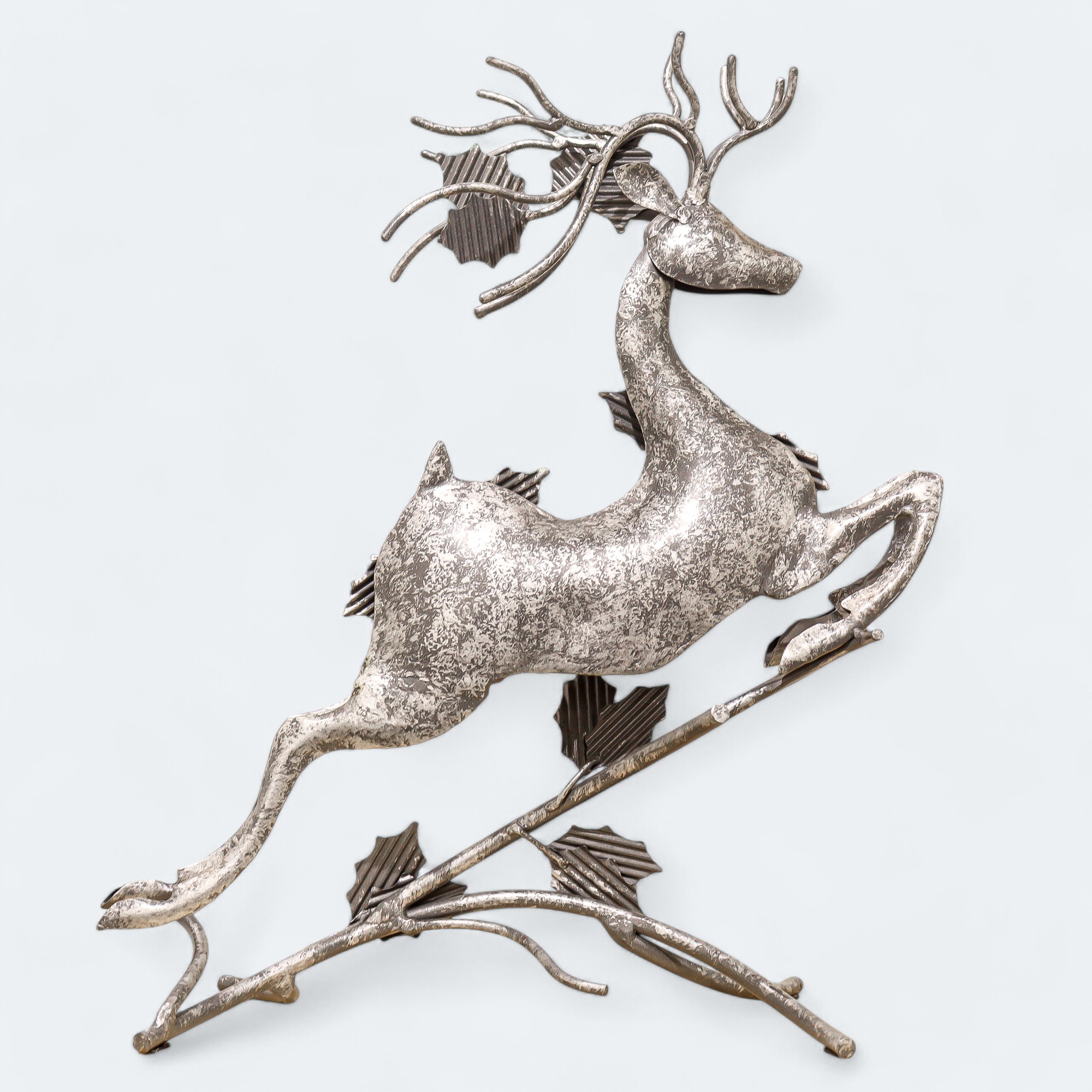 Iron Leaping Reindeer With Leaves