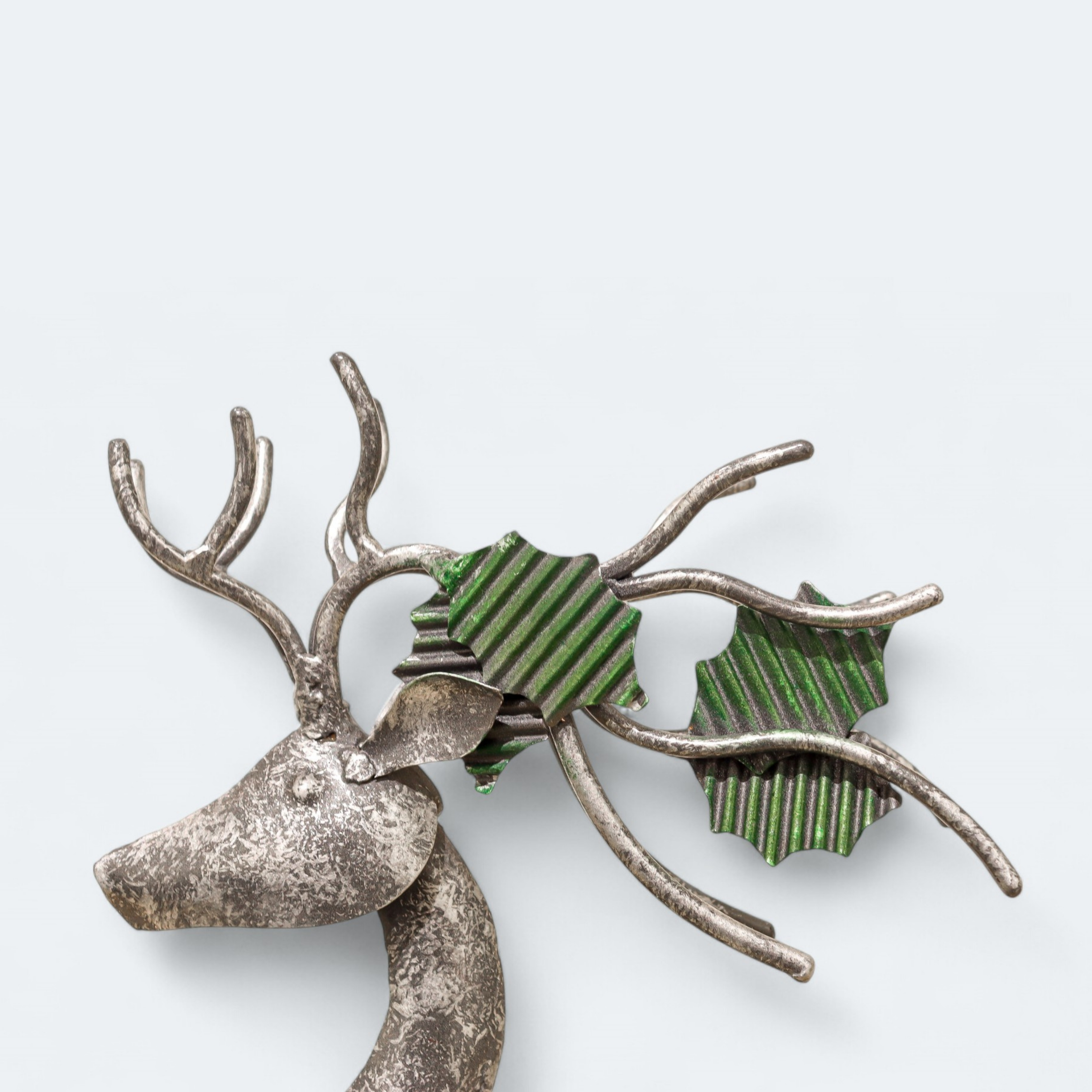 Iron Leaping Reindeer With Leaves