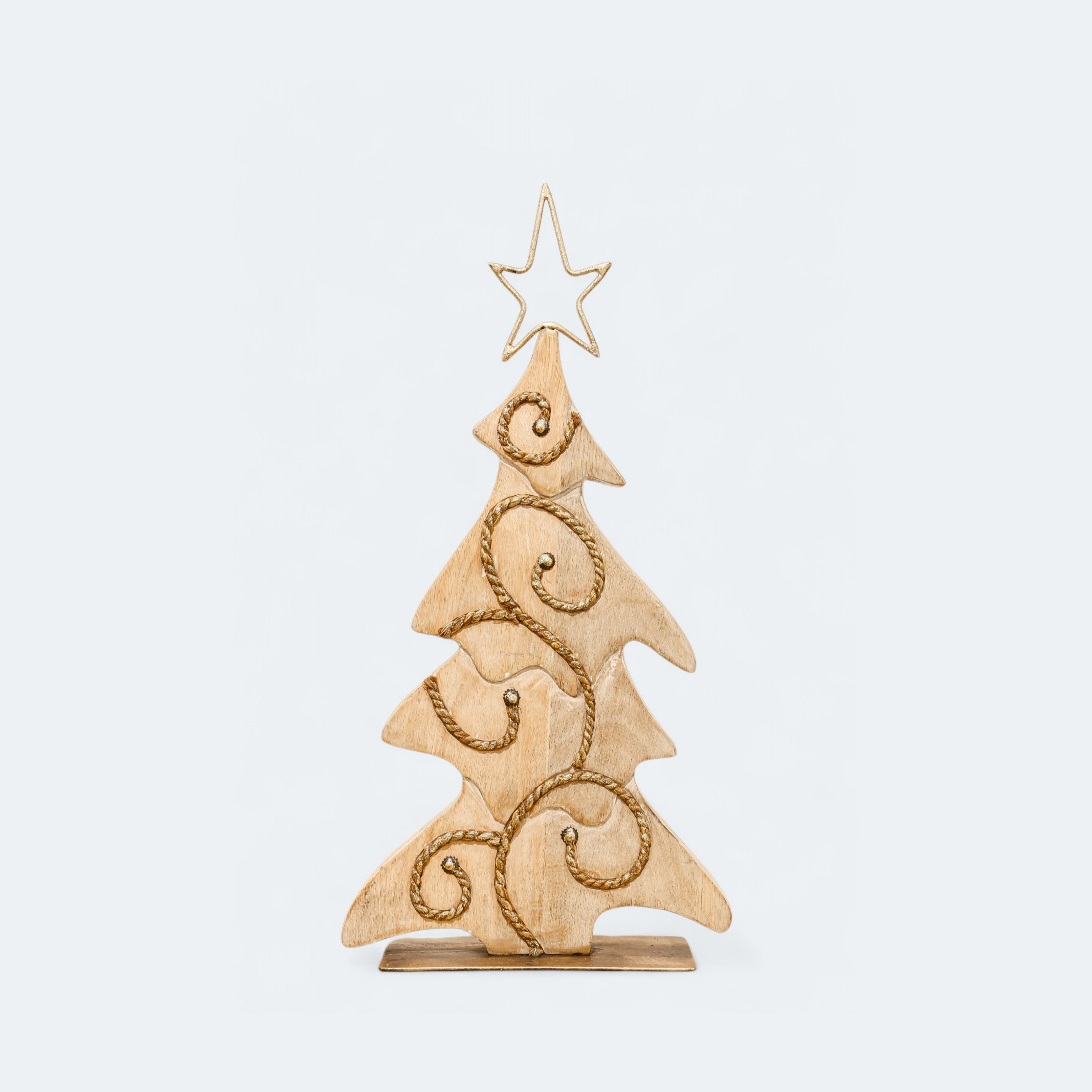 White Wood Rope Christmas Tree