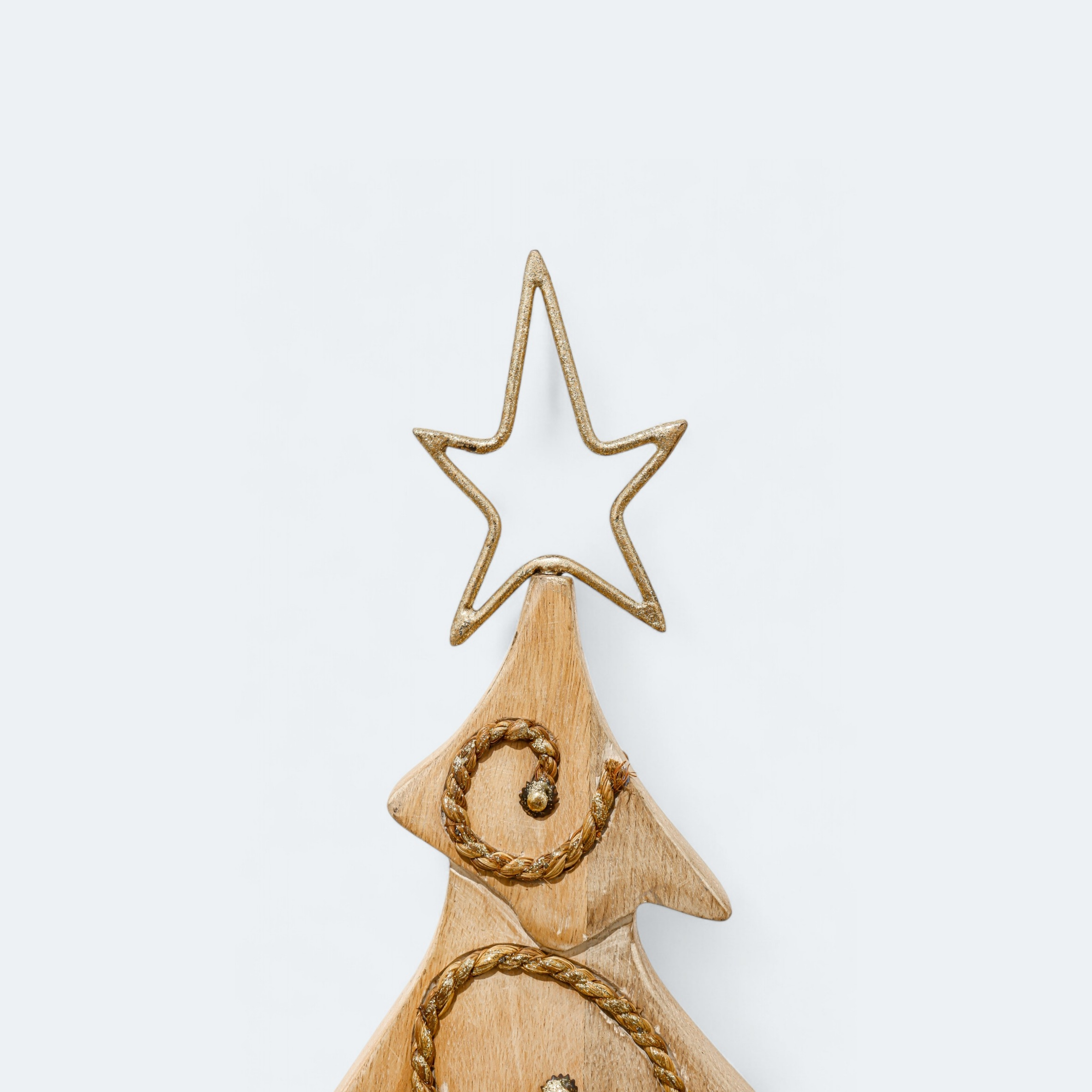 White Wood Rope Christmas Tree