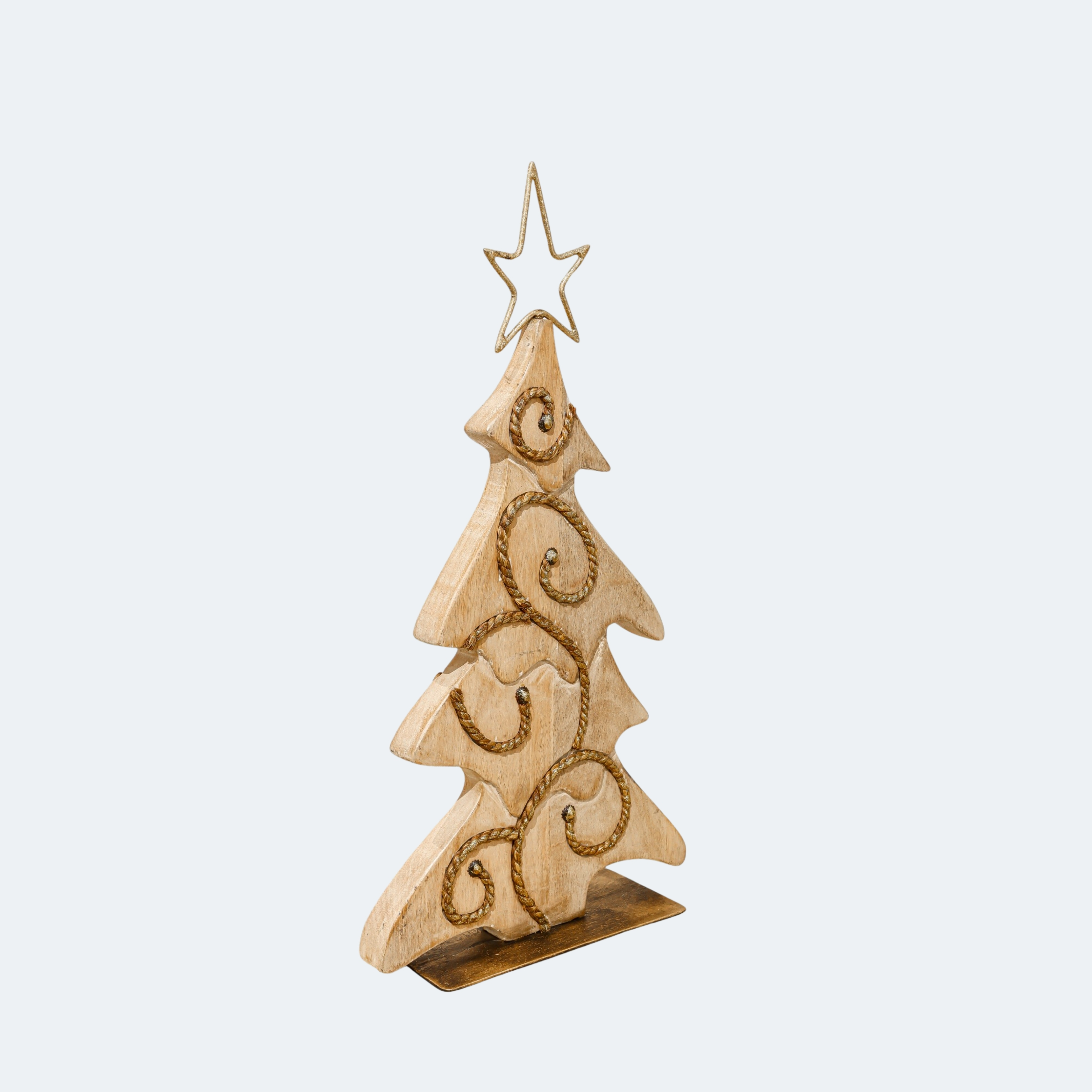 White Wood Rope Christmas Tree