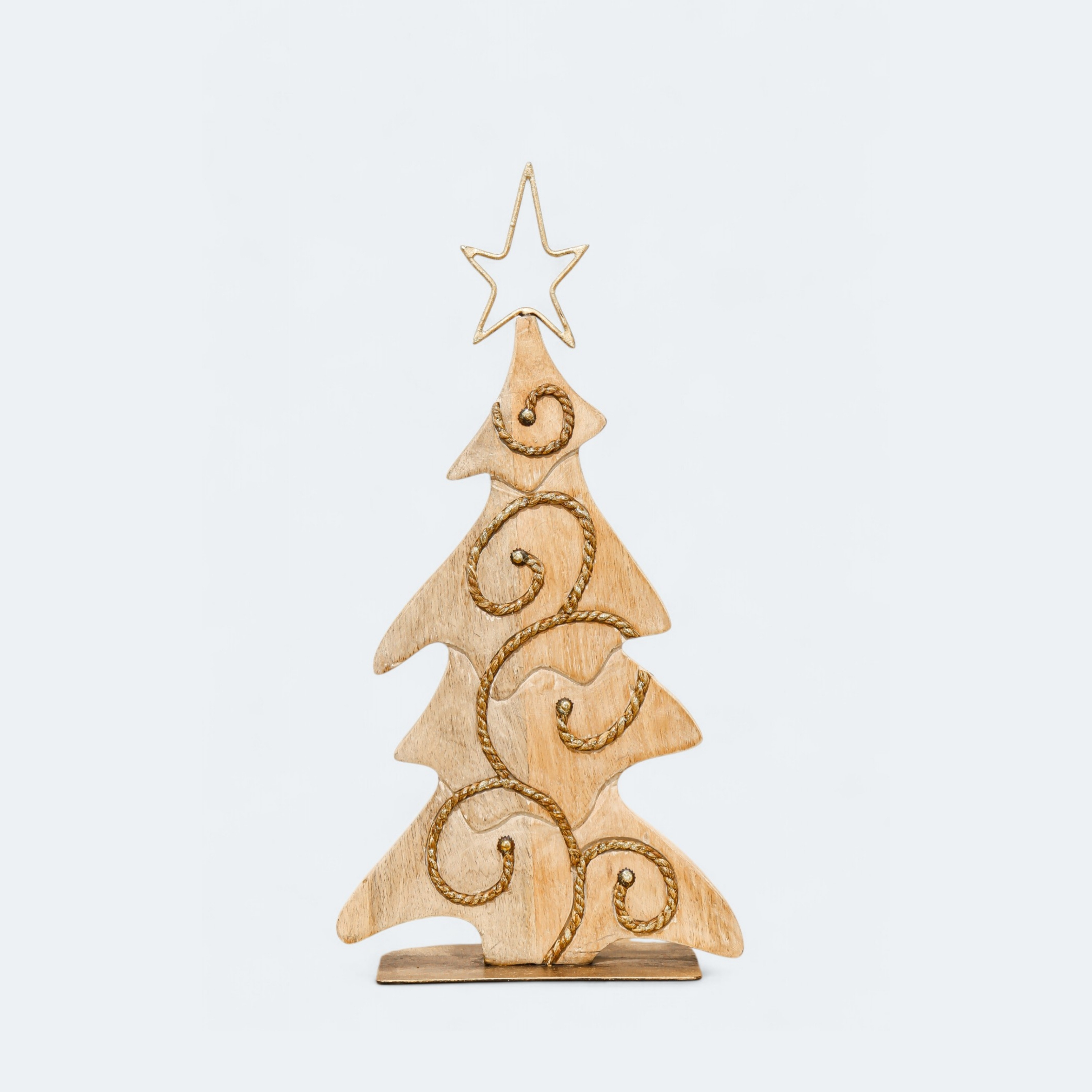 White Wood Rope Christmas Tree