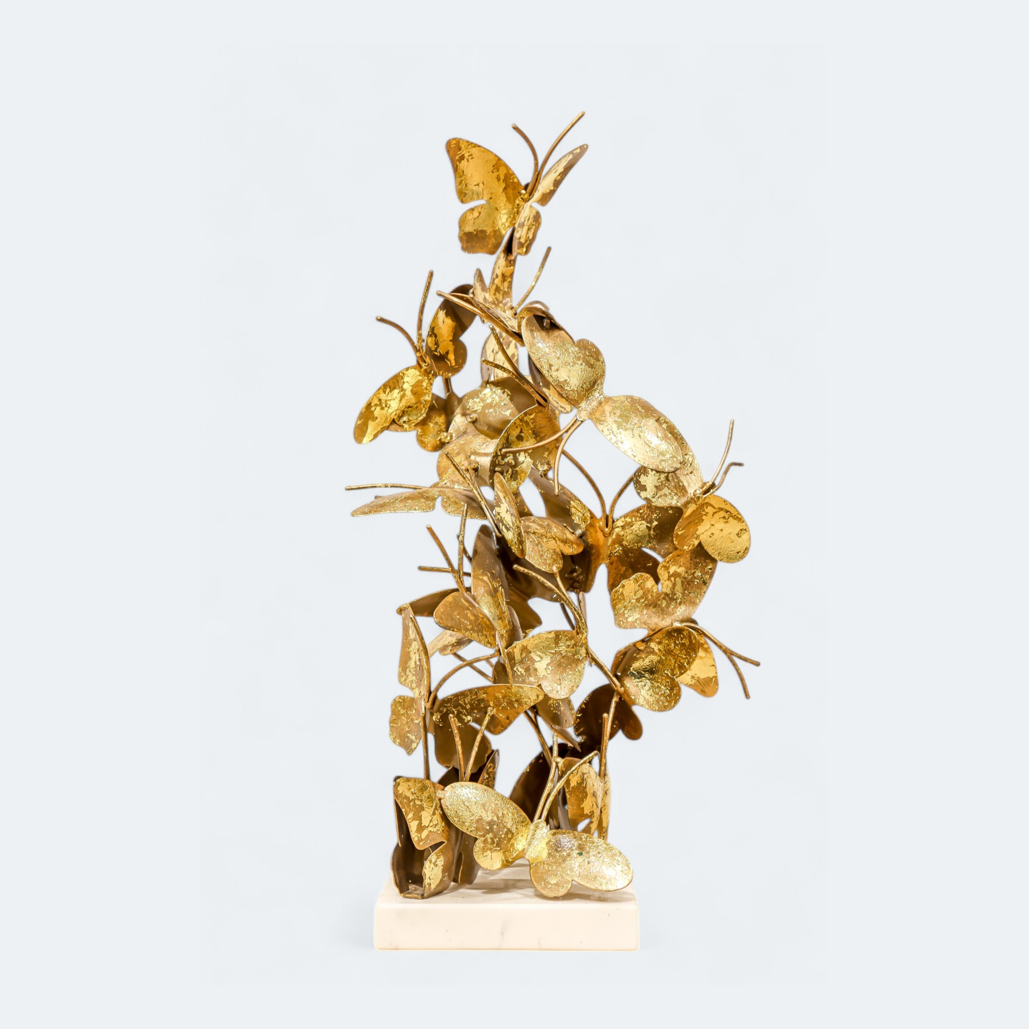 Stone Base Golden Butterfly
