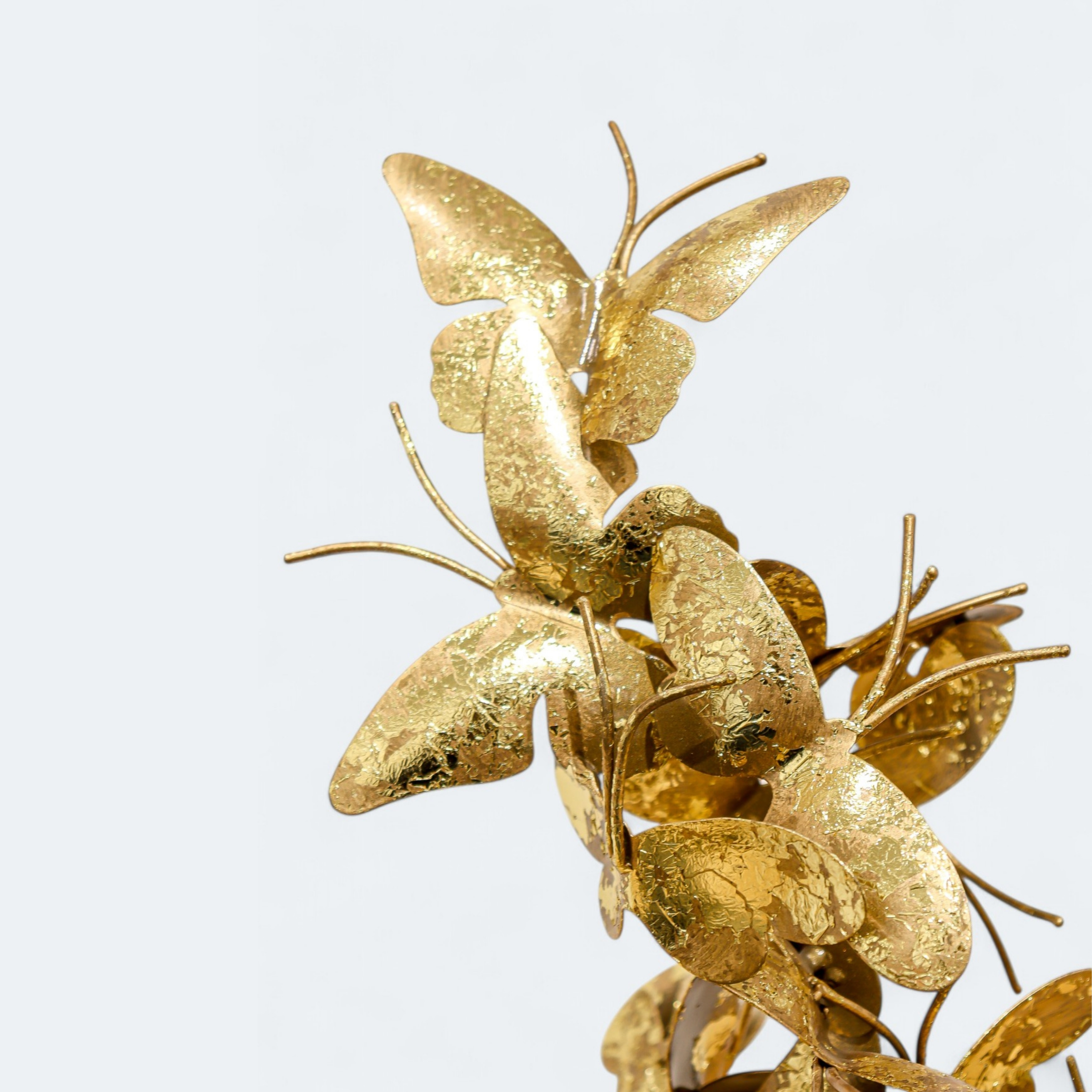Stone Base Golden Butterfly