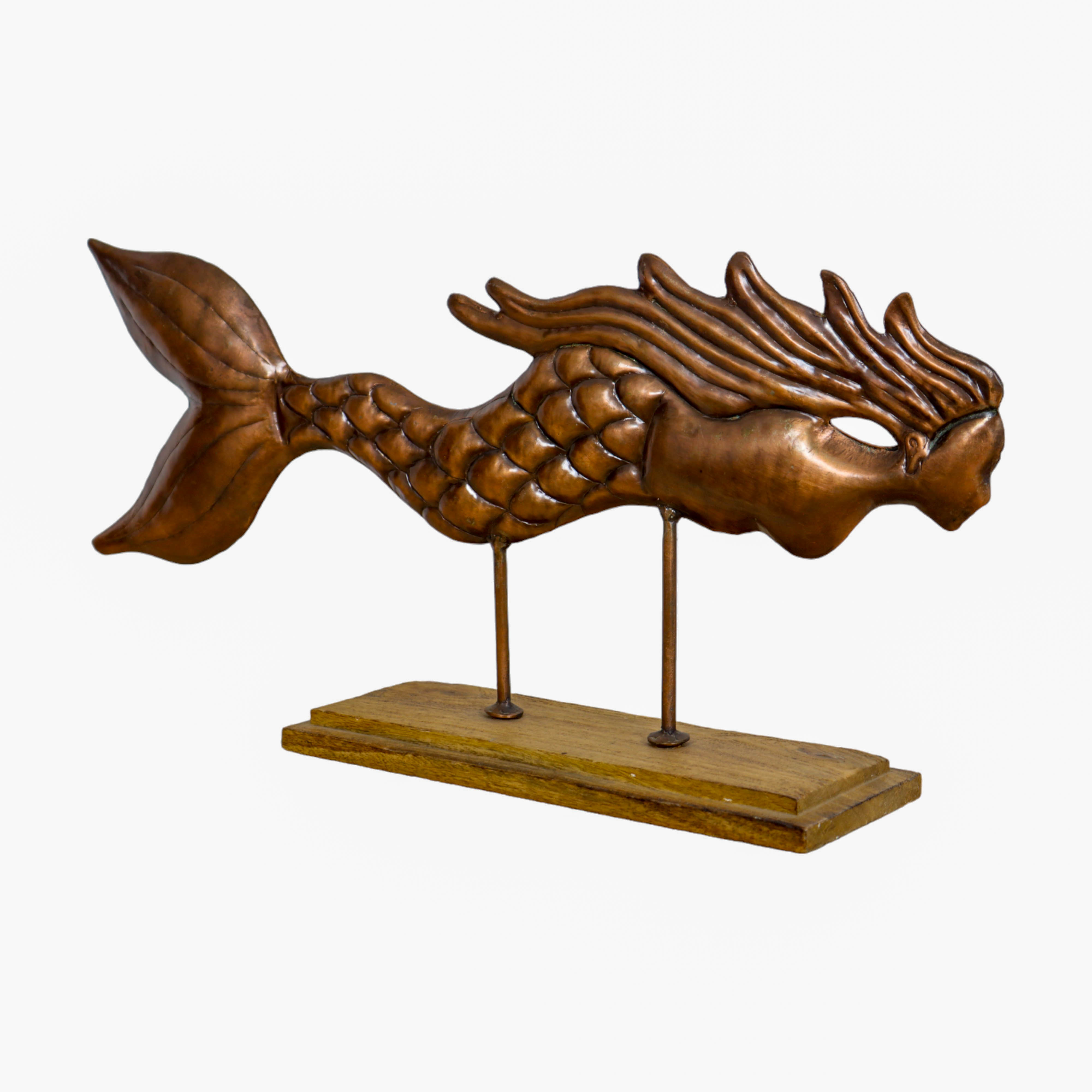 Mermaid fish statue